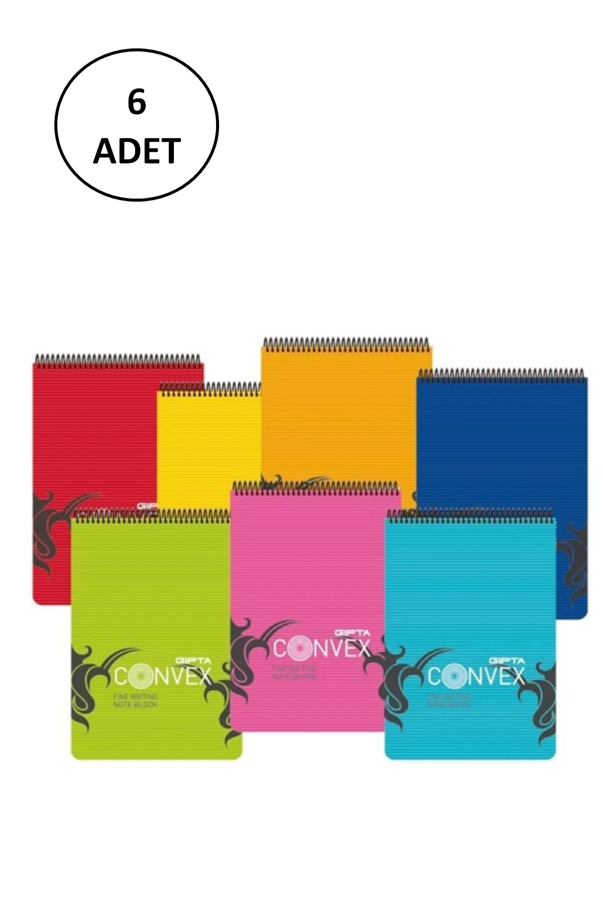 Just Cheap Store Gipta A5 Bloknot Convex Spiralli Plastik Kapak Kareli 100 Yaprak 