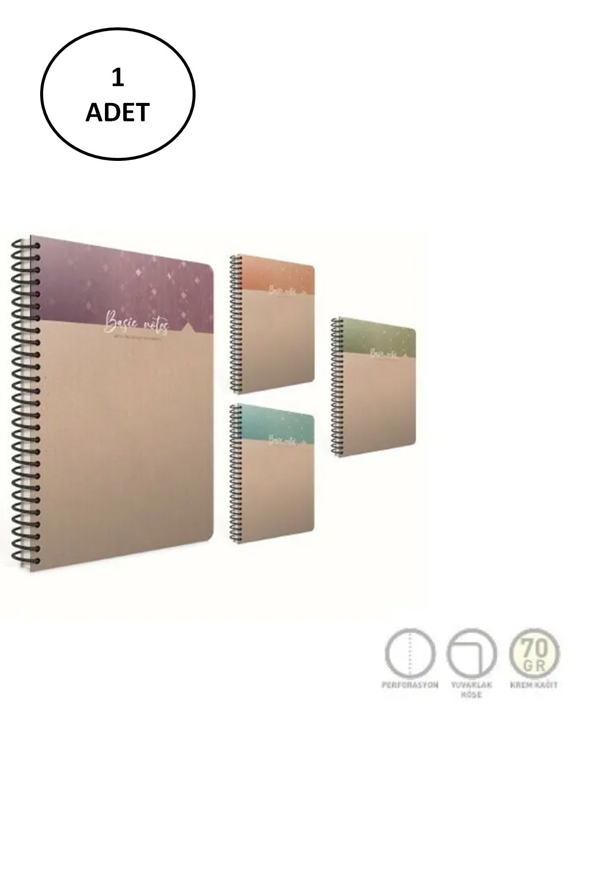 Gıpta Basic Notes Spiralli Sert Kapak Not Defteri A5 100 Yaprak K Gıpta Basic Notes Spiralli Sert Kapak Not Defteri A5 100 Yaprak K