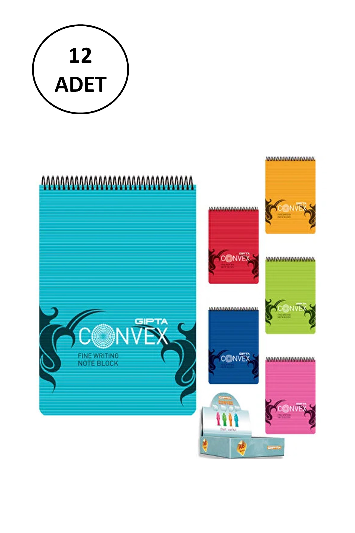 Gıpta Convex Bloknot A-4 Spiralli Pp Kapak 100 Yaprak 12 Adet Gıpta Convex Bloknot A-4 Spiralli Pp Kapak 100 Yaprak 12 Adet
