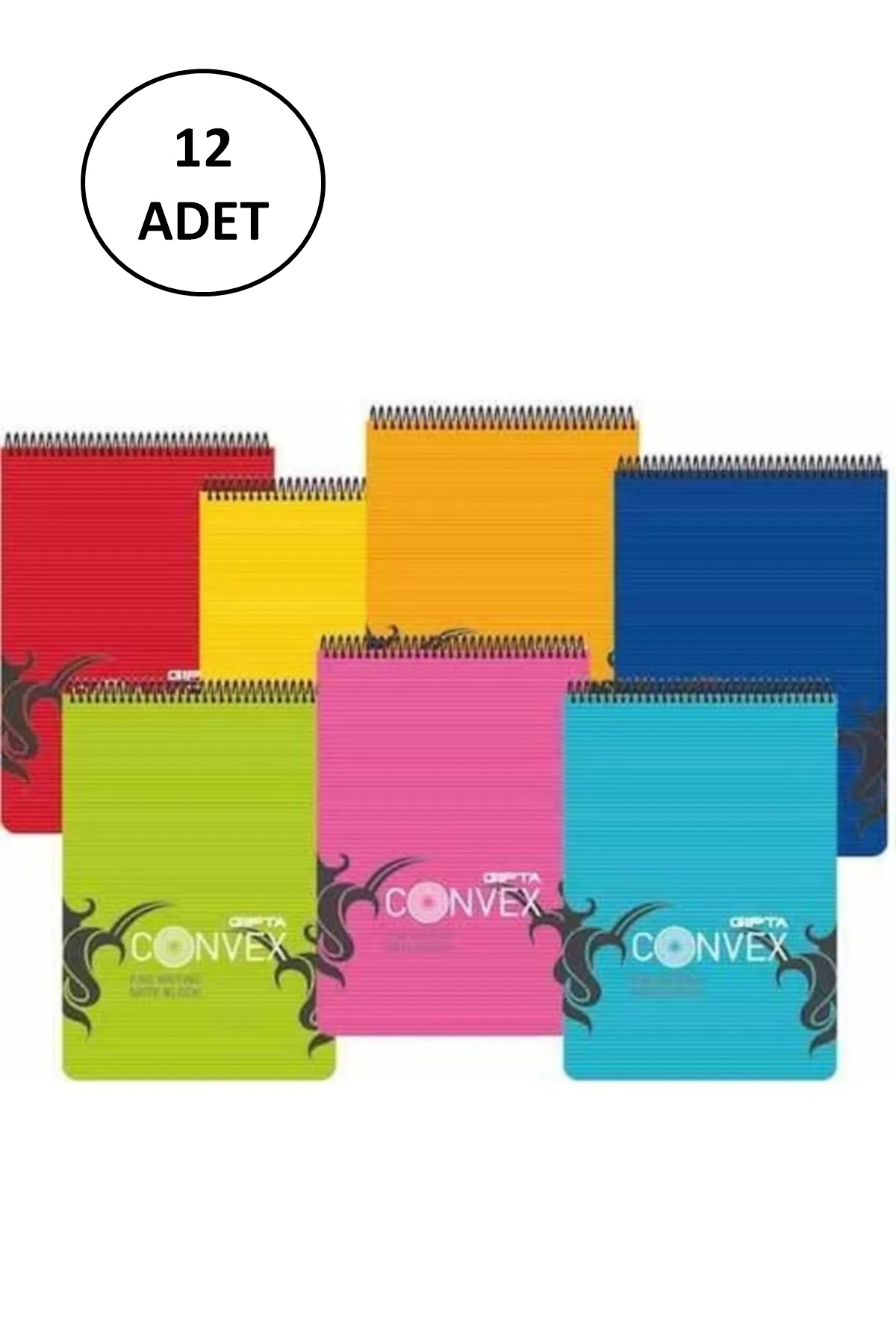 Gıpta Convex Bloknot A-4 Spiralli Pp Kapak 100 Yaprak Çizgili 12 