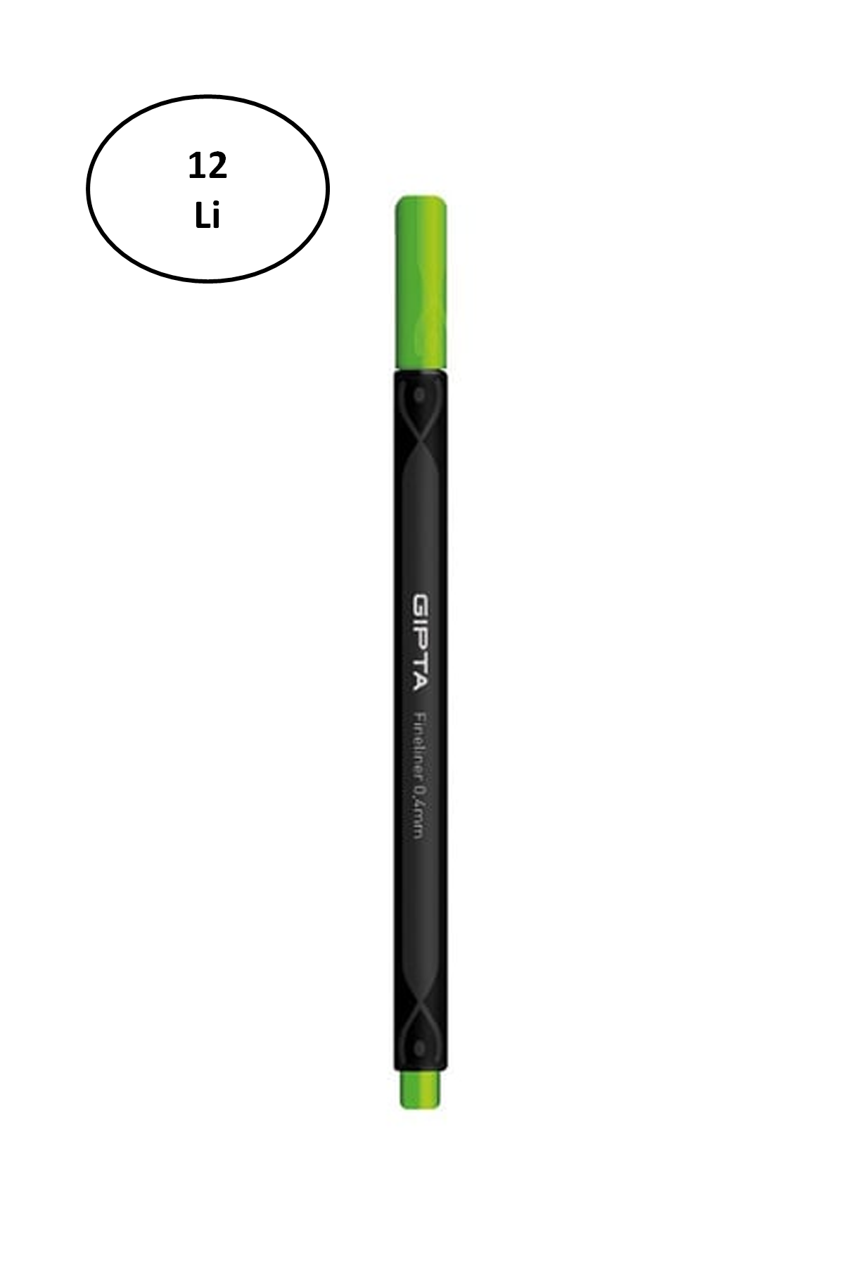 Just Cheap Store Gipta Fineliner Kalem 0,4 Mm Karton Kutu Üçgen Yeşil 12'Li