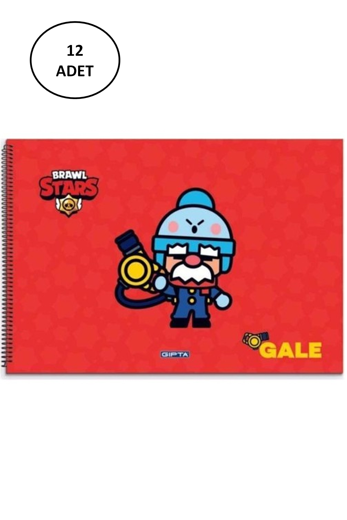 Gıpta Resim Defteri Spiralli 15 Yaprak 17X24 Brawl Star 12'li Pak