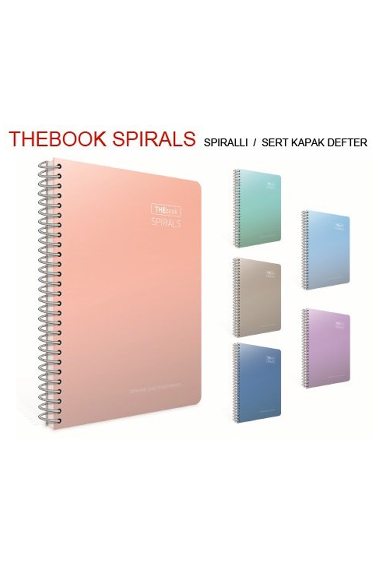Gıpta Thebook 17x24 Sert Kapak Spiralli Pastel Defter 140 Yaprak 