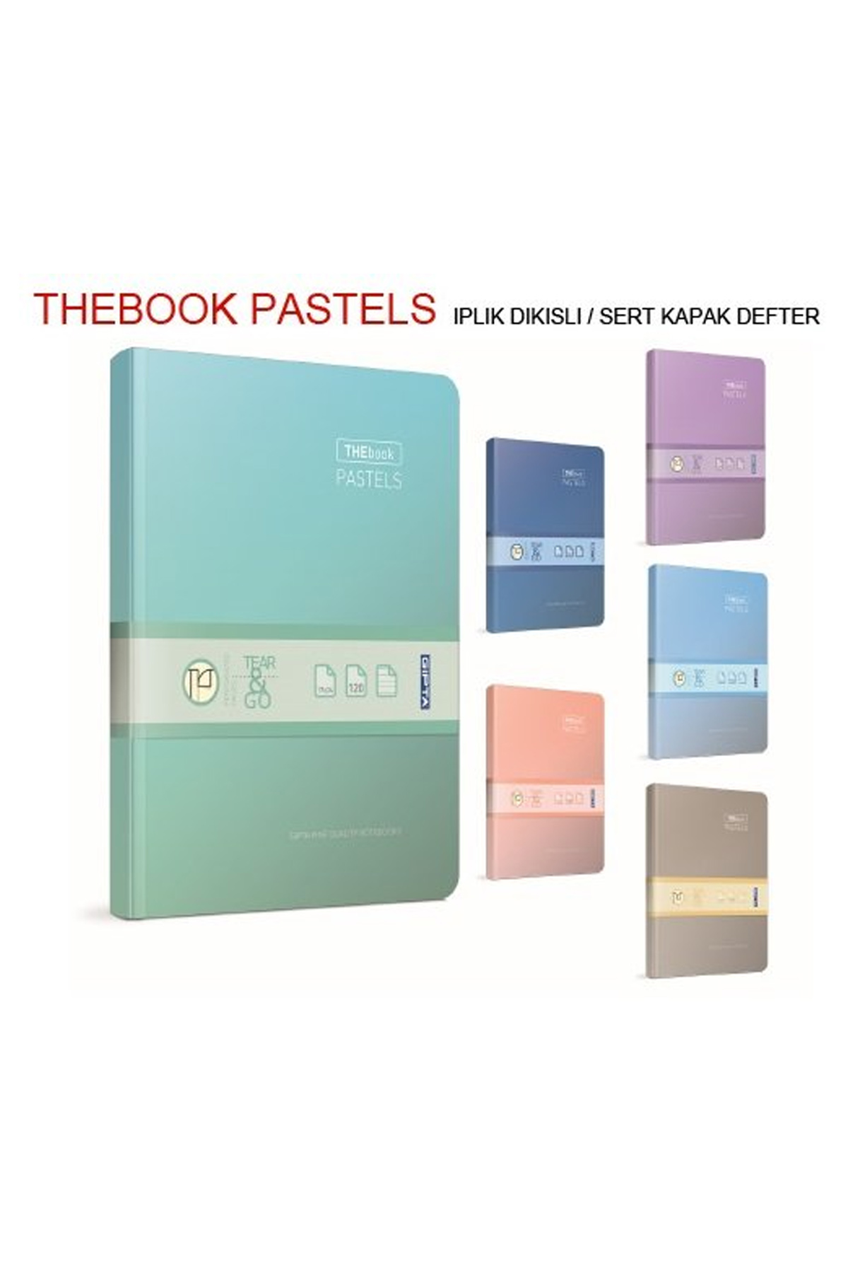 Just Cheap Store Gıpta Thebook 20X28 Sert Kapak Pastel Defter 400 Yaprak Çizgili