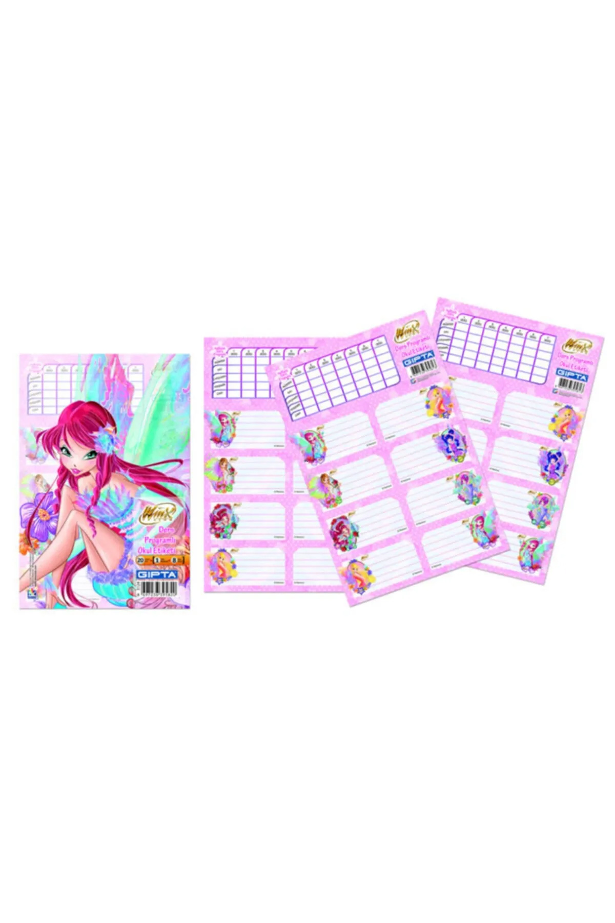 Gıpta Winx Ders Programlı Okul Etiketi 16x24cm 3 Yaprak Gıpta Winx Ders Programlı Okul Etiketi 16x24cm 3 Yaprak