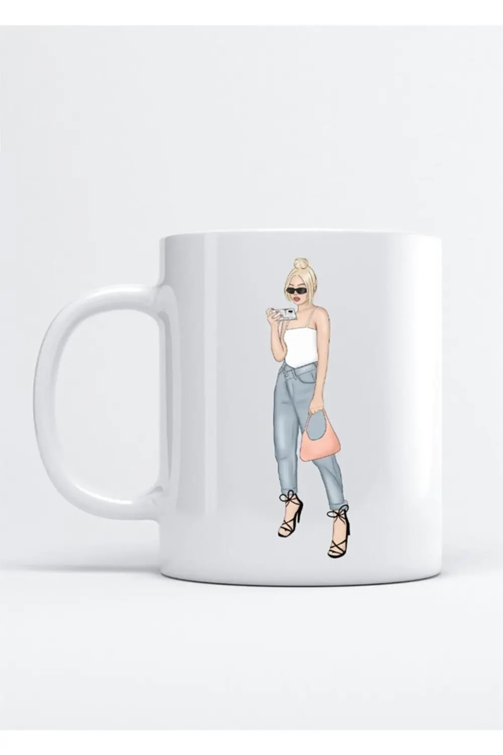 Girl Outfit Baskı Porselen Kupa Bardak
