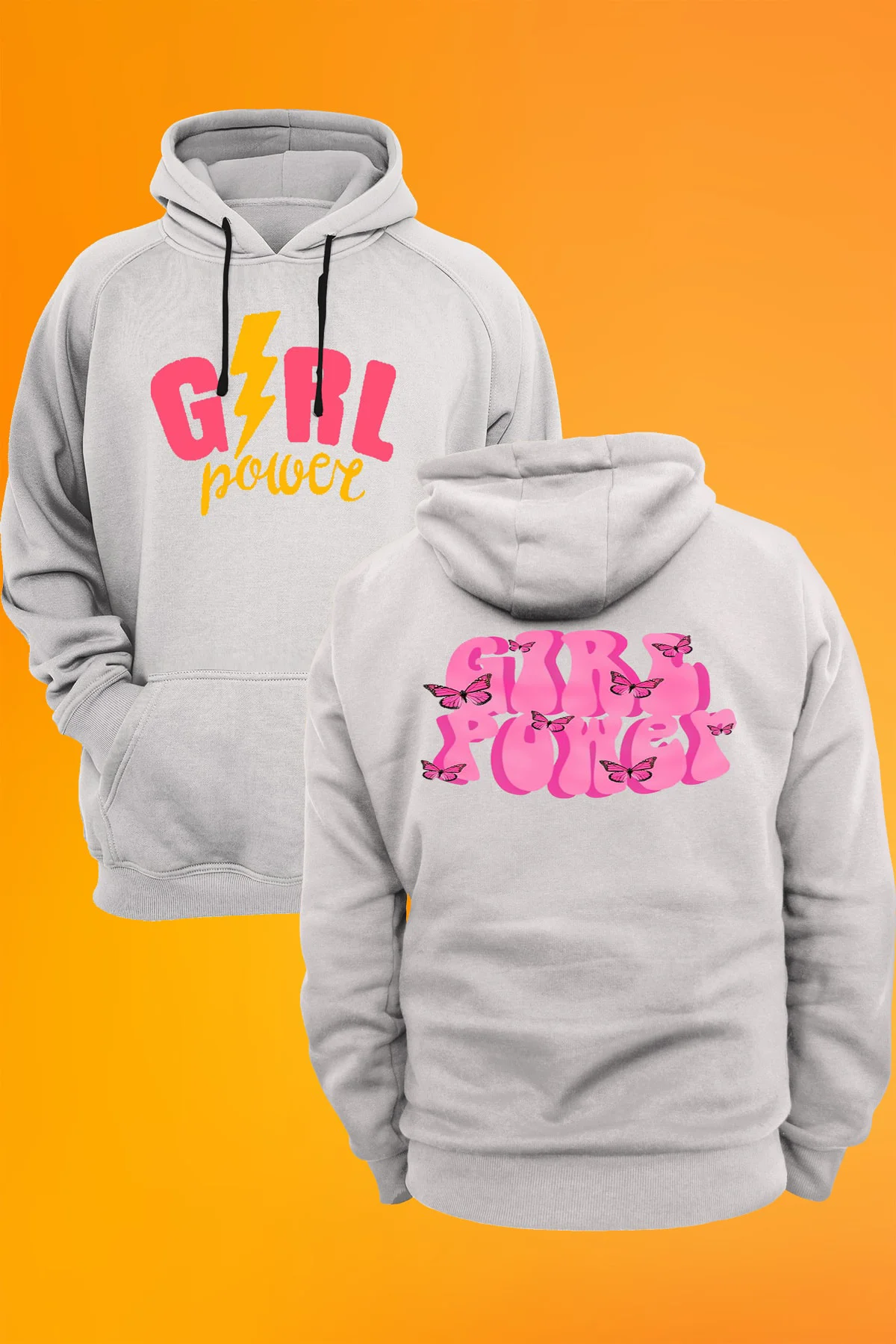 Girlpower Baskılı Kapüşonlu Sweatshirt Girlpower Baskılı Kapüşonlu Sweatshirt