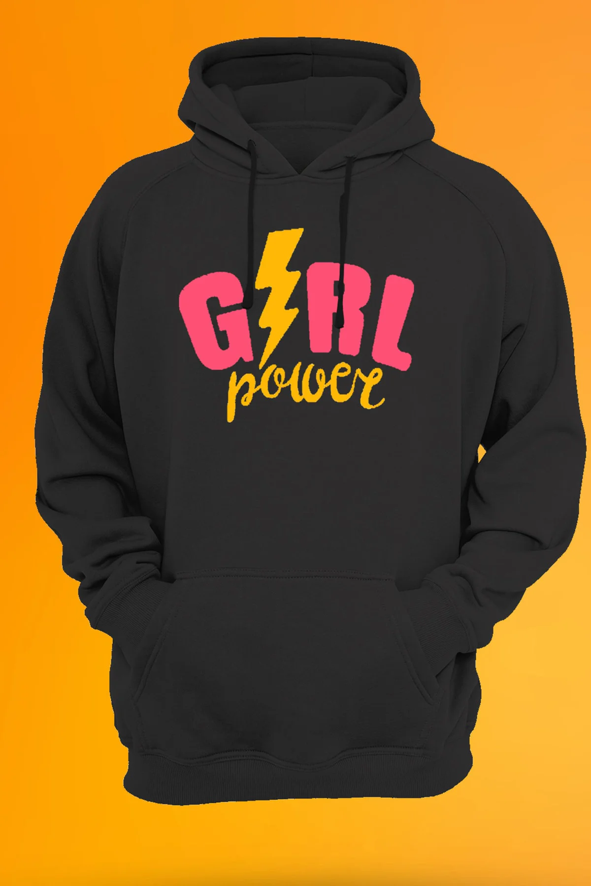 Girlpower Baskılı Kapüşonlu Sweatshirt