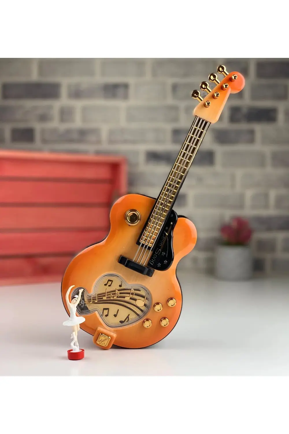 Gitar Görünümlü Nostaljik Müzik Kutusu Gitar Görünümlü Nostaljik Müzik Kutusu