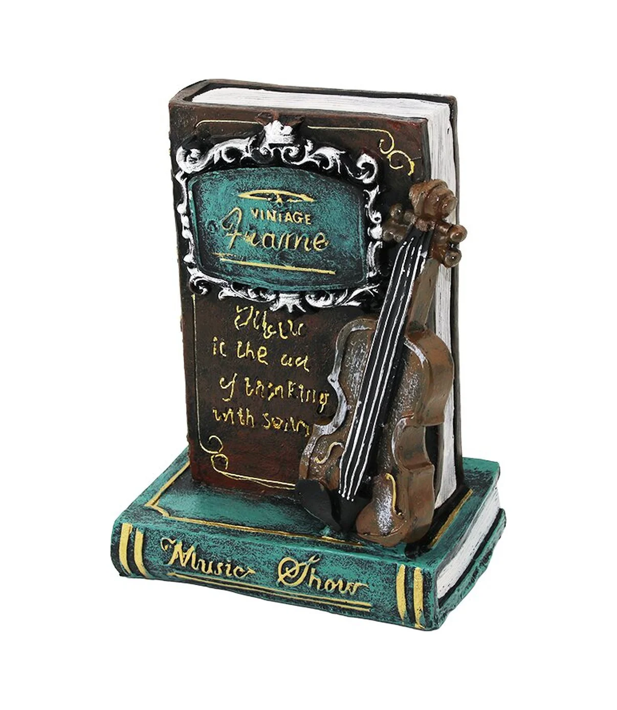 Gitar - Kitap Vintage Dekoratif Biblo - Kumbara 21x14x10cm Reçine 5224 Fiyatı, Yorumları ve Özellikleri