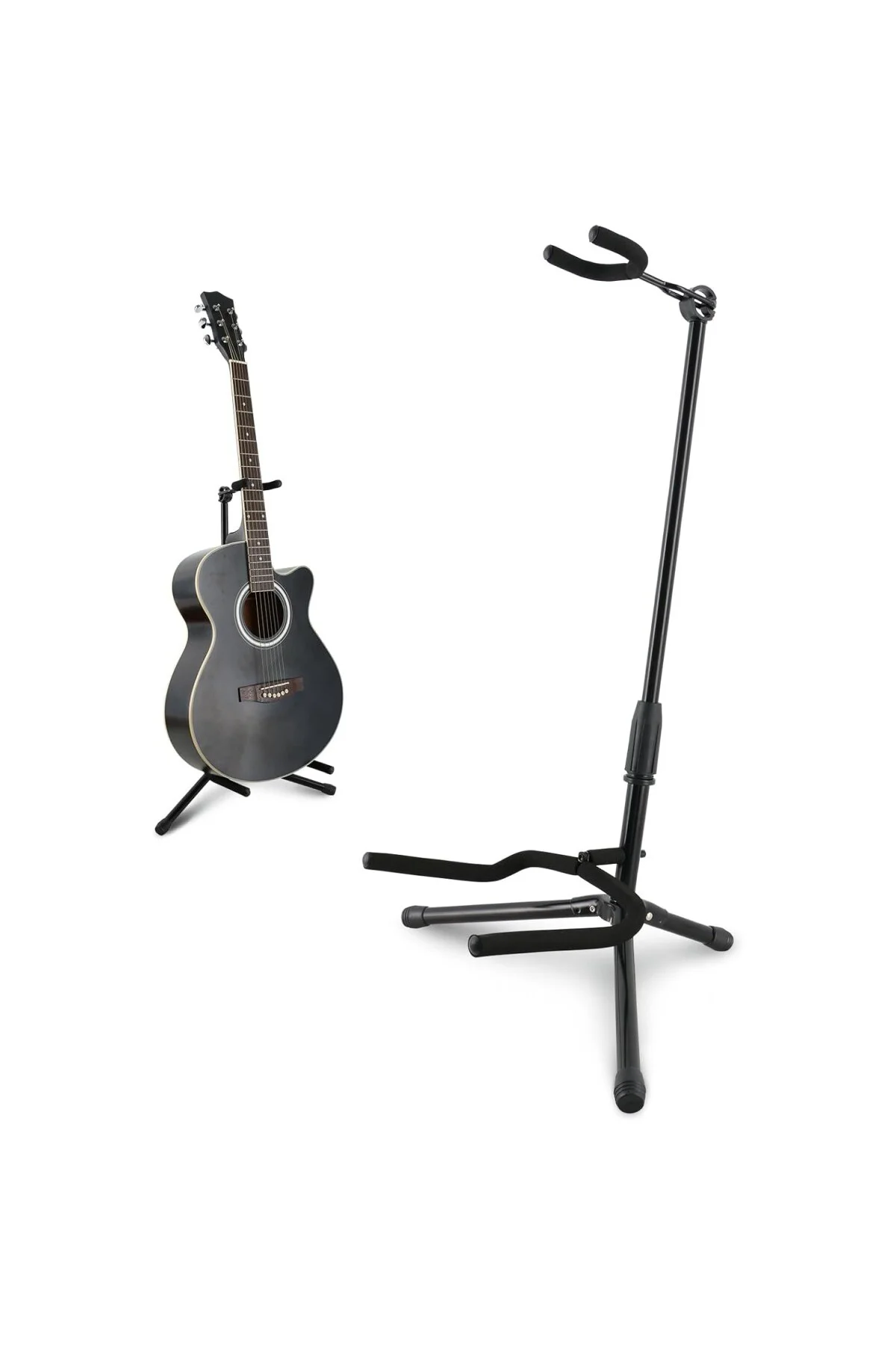 Gitar Standı, Profesyonel Taşınabilir Siyah Tripod Gitar Standı, 