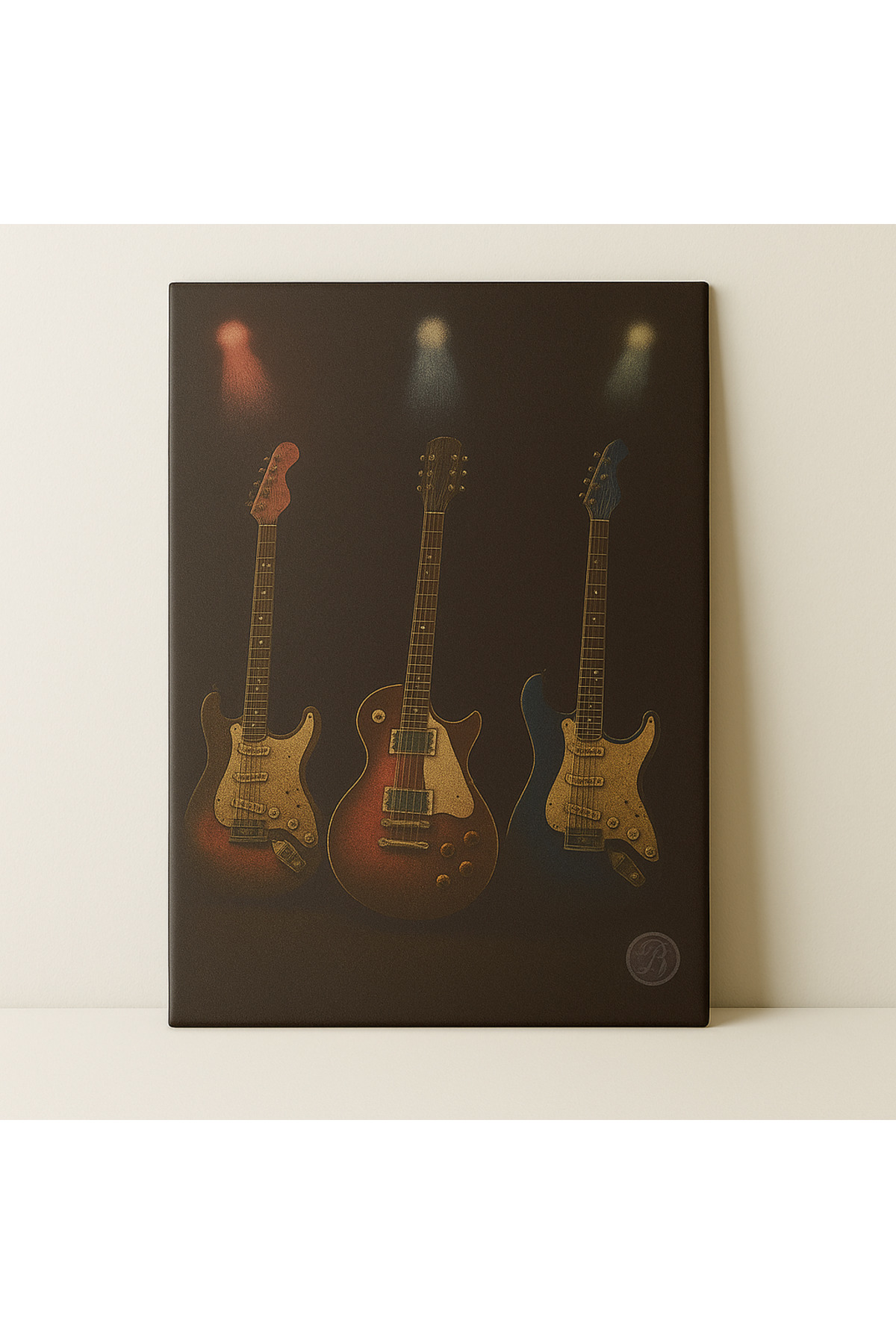 Gitar Temalı Kanvas Tablo – Modern Müzik Aletli Duvar Dekoru