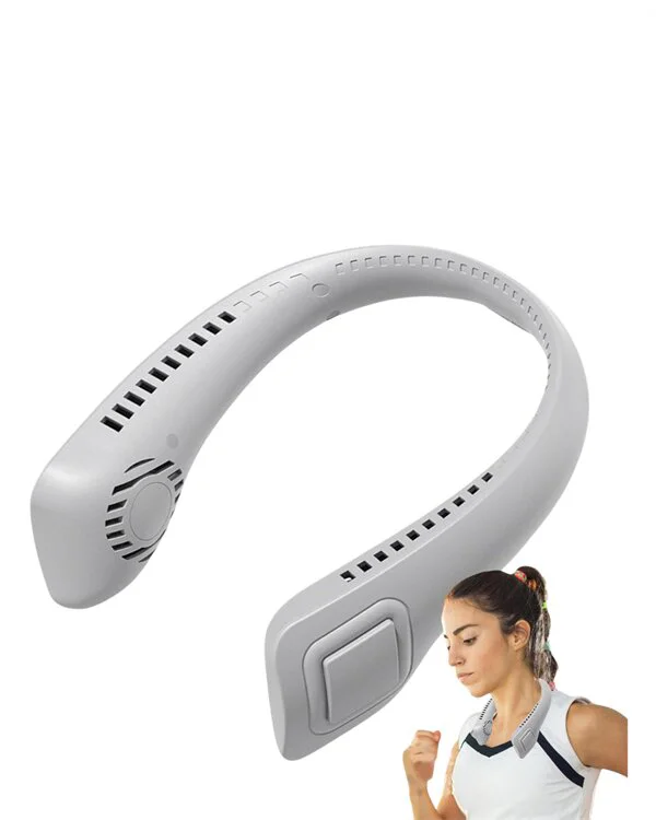 Giyilebilir Bladeless Boyun Fanı - 360° Sessiz, 5 Kademe Rüzgarlı USB Şarjlı Mini Klima