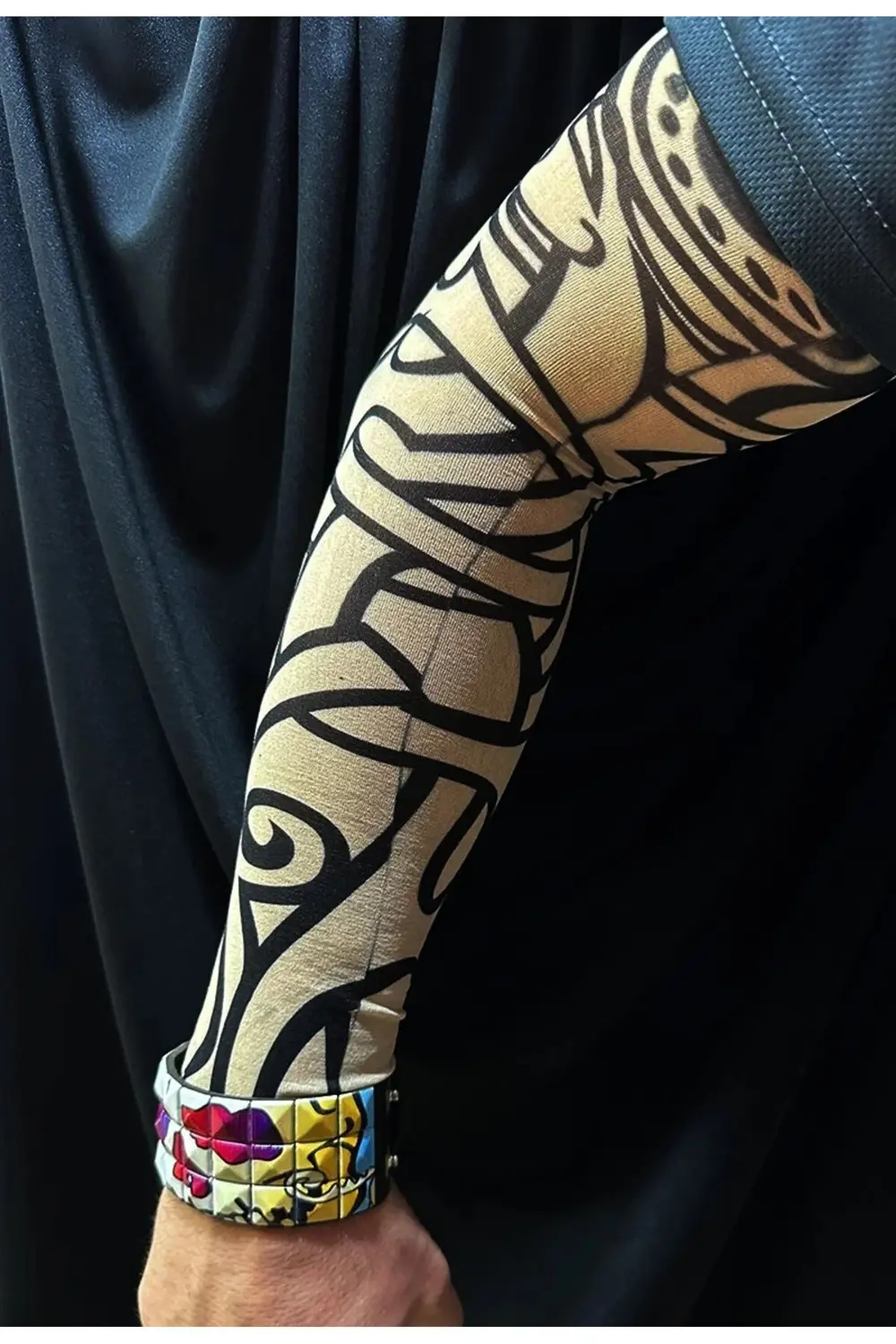 Giyilebilir Kol Dövmesi Çorap Dövme 3d Baskılı Kol Bacak Dövme 2