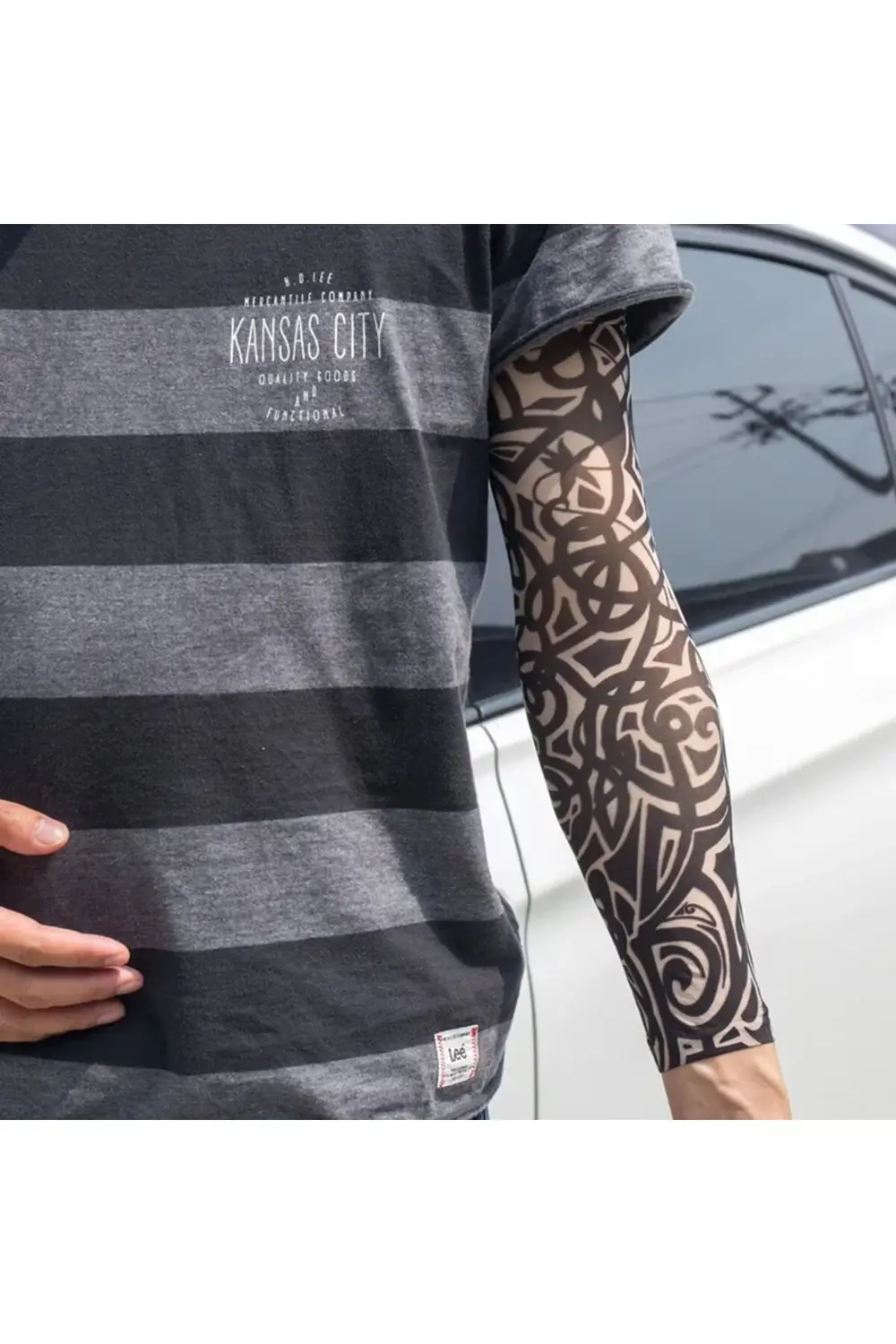 Giyilebilir Kol Dövmesi Çorap Dövme 3D Baskılı Kol Bacak Dövme 2