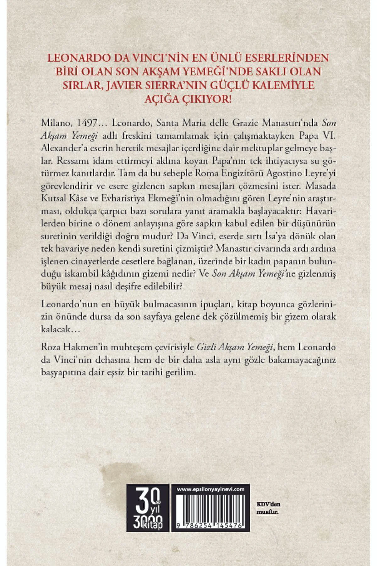 Gizli Akşam Yemeği Javier Serra