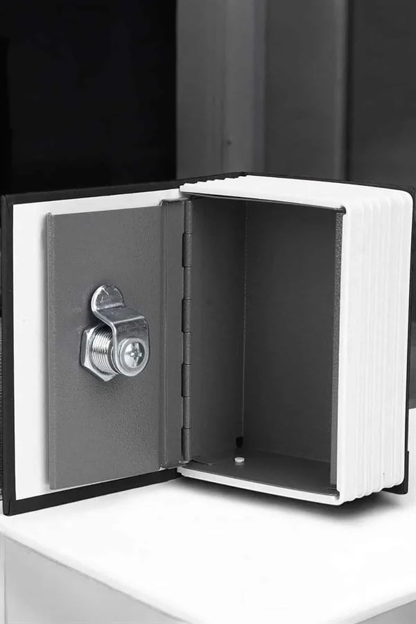Gizli Kasa Kitap Görünümlü Anahtarlı Çelik Mini Kasa - Lisinya