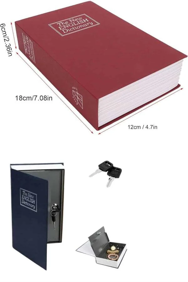 Gizli Kasa Sözlük Görünümlü Anahtarlı Güvenli Kasa 18cm - Kitap Kasa