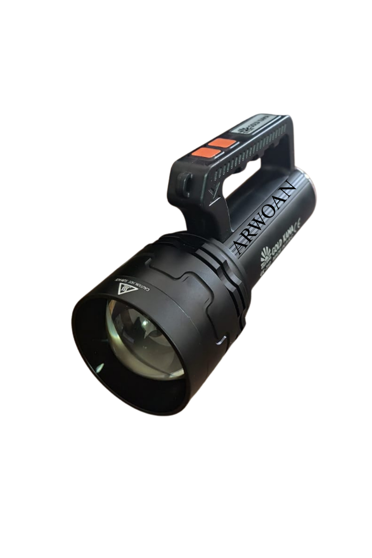 GK-312 Şarjlı LED El Feneri Metal Taşıma Çantalı, Güçlü, Uzun Men