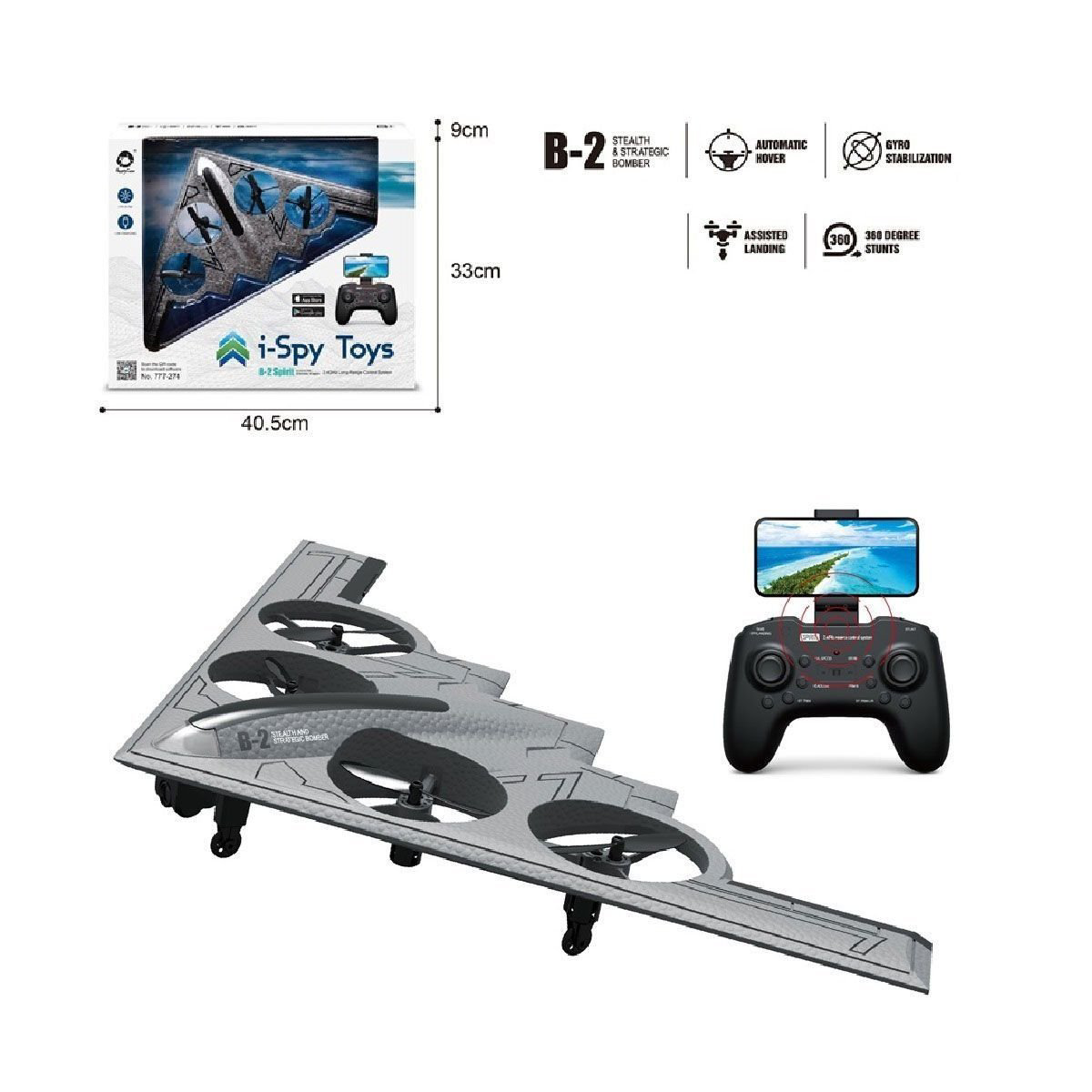 GL-777-275 Uzaktan Kumandalı Full Fonksiyon 2.4G Şarjlı Kameralı