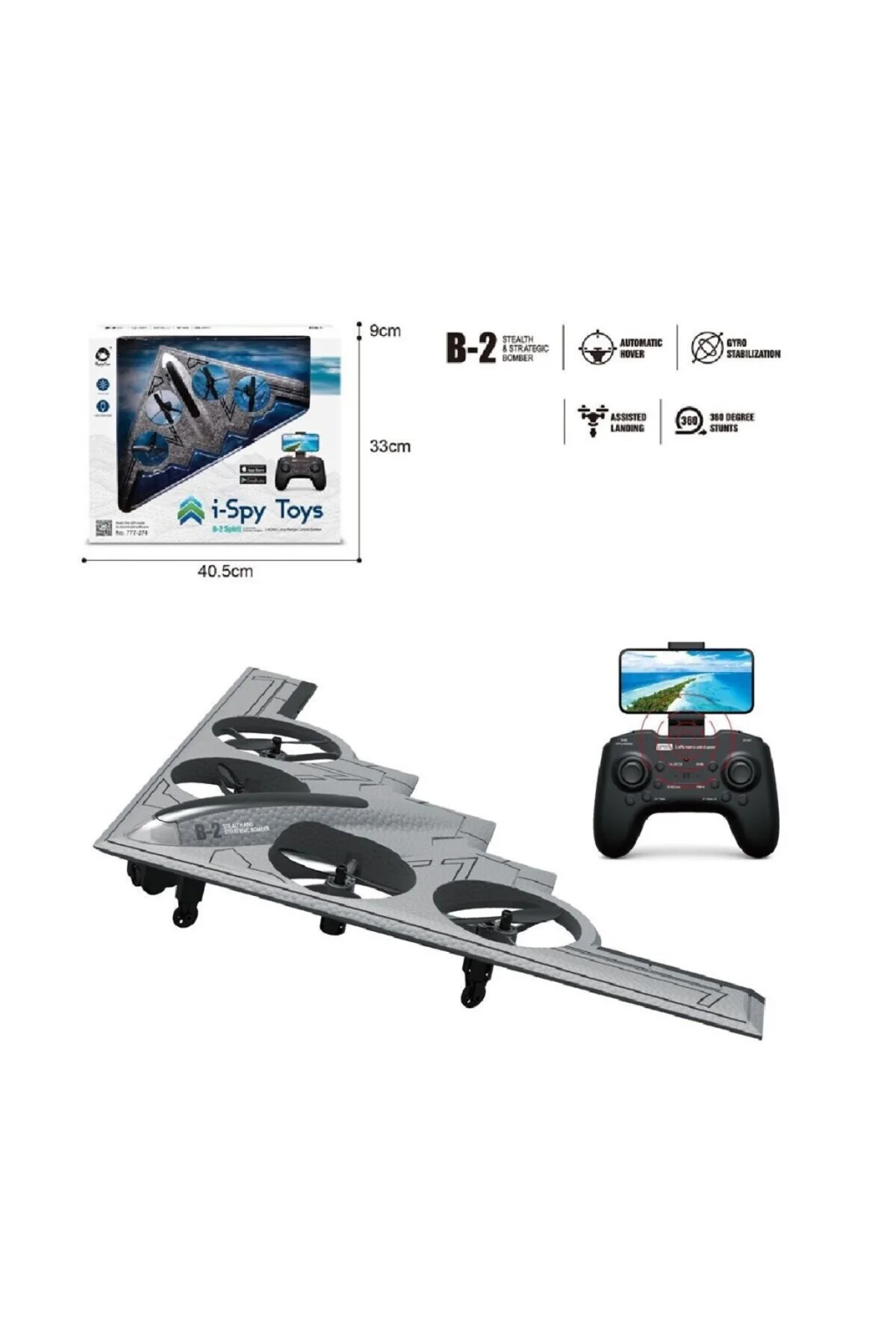 GL-777-275 Uzaktan Kumandalı Full Fonksiyon 2.4G Şarjlı Kameralı Quadcopter İha NessiWorld