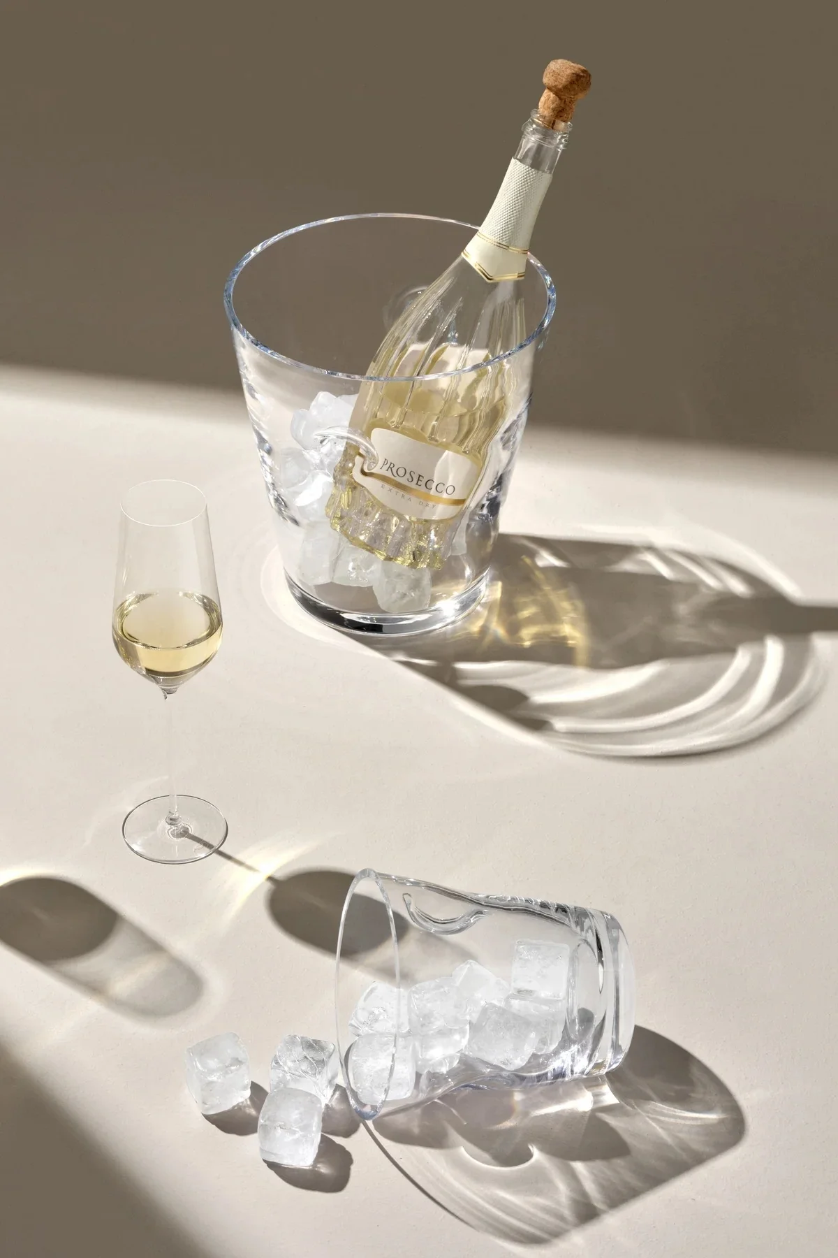 Glacier Kristal Şarap ve Şampanya Kovası - Modern Tasarım Buzluk 