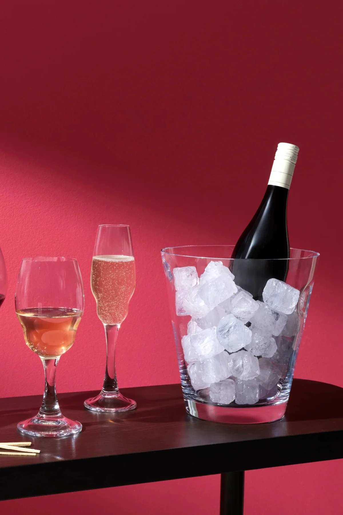Glacier Kristal Şarap ve Şampanya Kovası - Modern Tasarım Buzluk 
