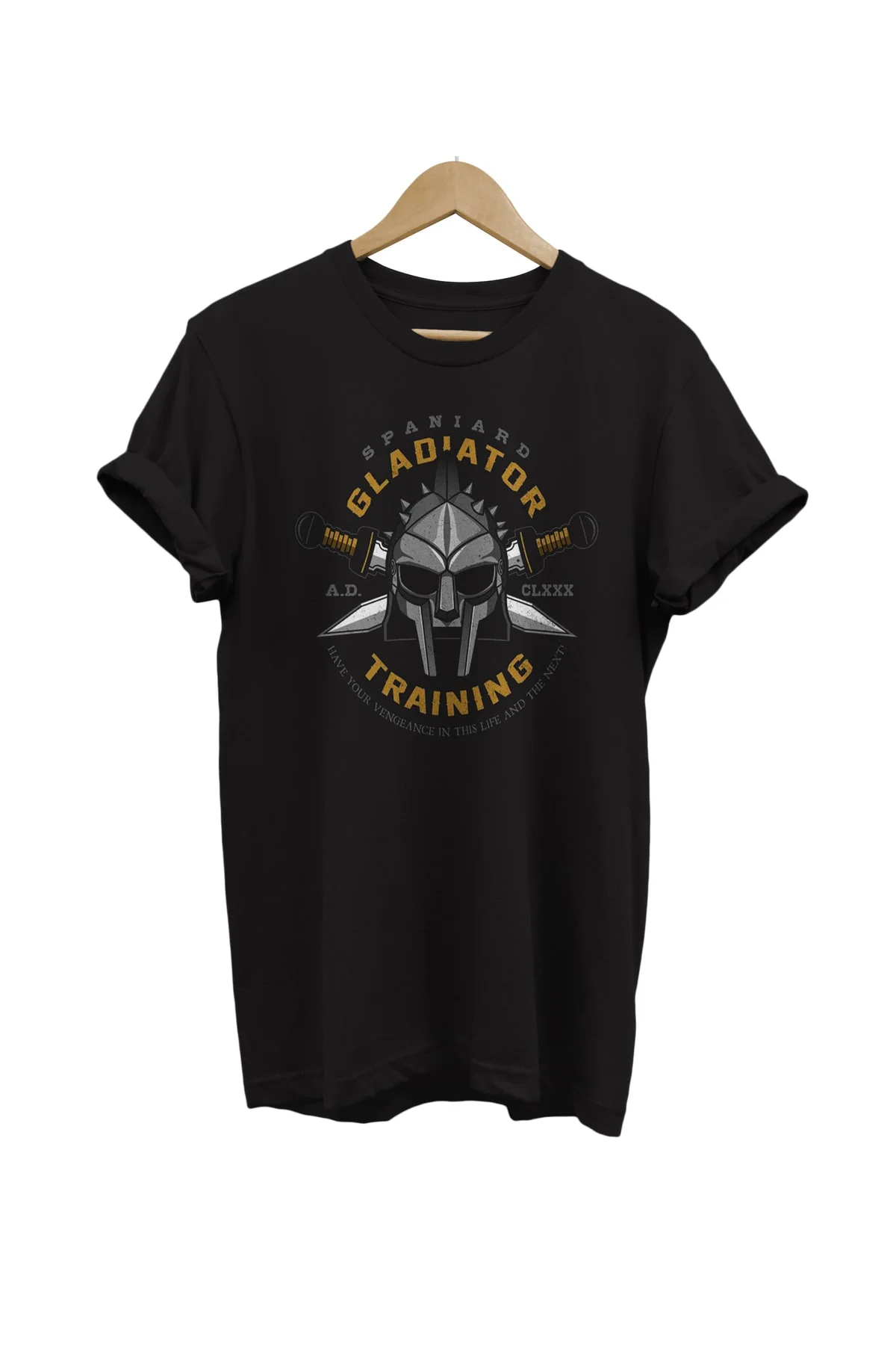 Gladıator Traınıng Baskılı %100 Pamuk Basic T-shirt Normal Beden 