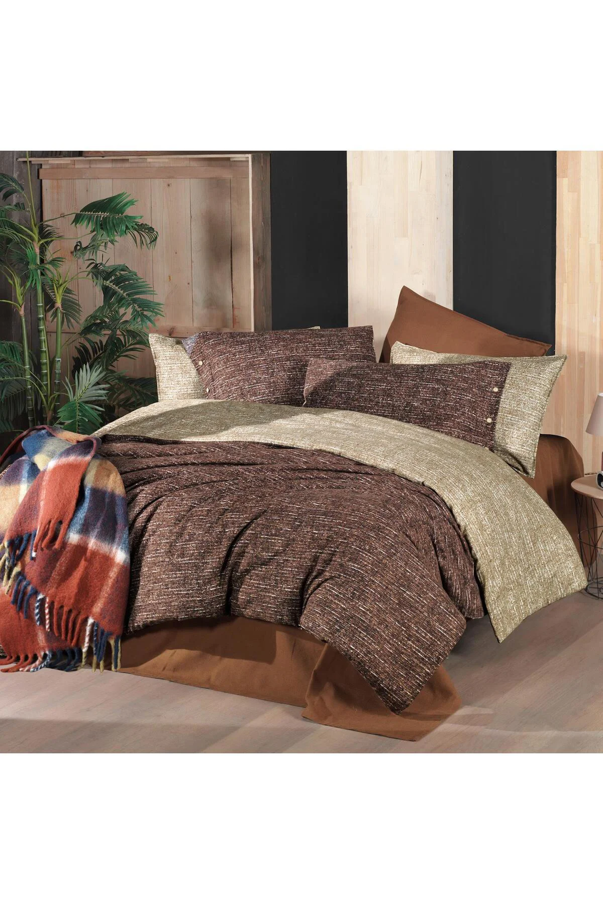 Glamis King Size (Battal Boy) %100 Pamuk Flanel (Pazen) Nevresim 