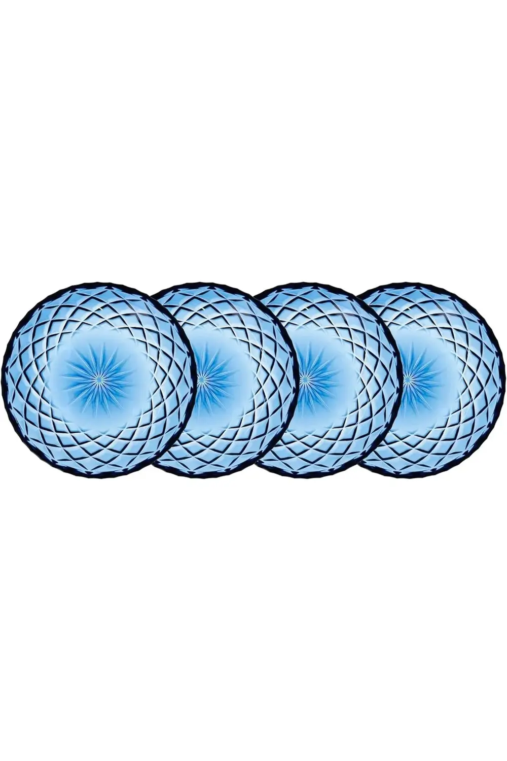 Glas Sorrento Tabak 4 Adet Çap:16 Cm Mavi 395519