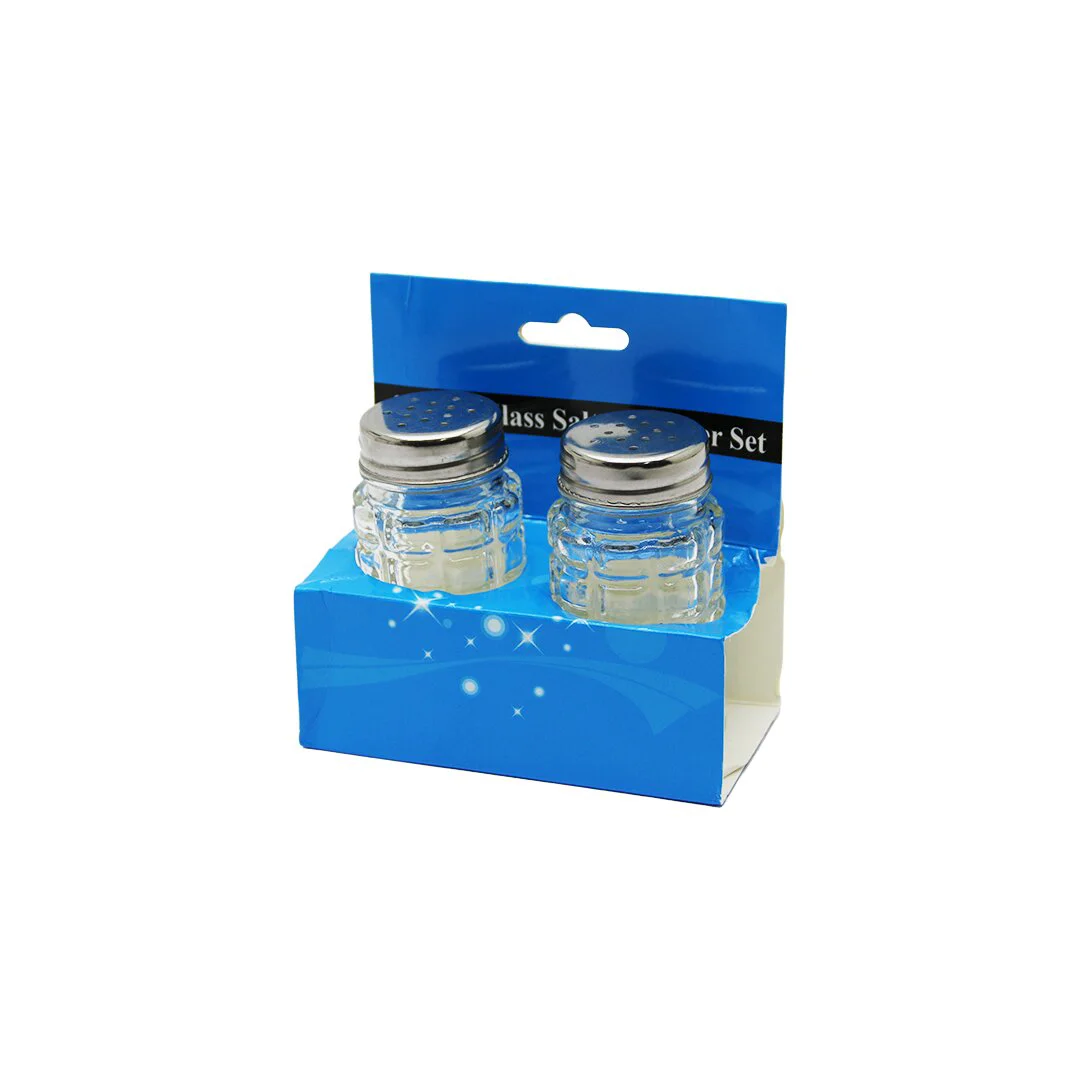 Glass Salt 2Lİ Kabartmalı Metal Kapaklı Yuvarlak Cam Tuzluk - Baharatlık Fiyatı, Yorumları ve Özellikleri