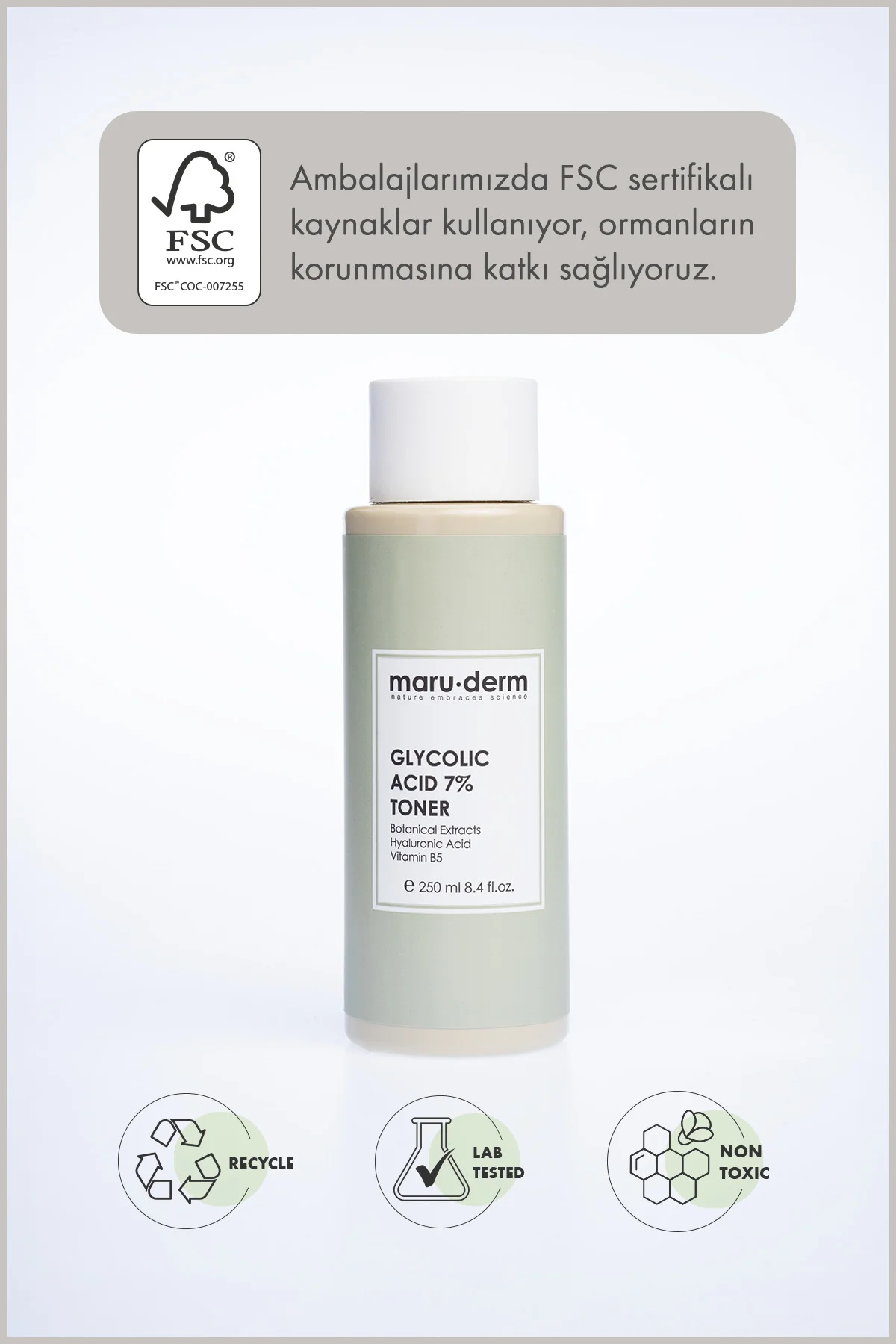 Glikolik Asit %7 Aydınlatıcı & Leke Karşıtı Tonik 250 ML