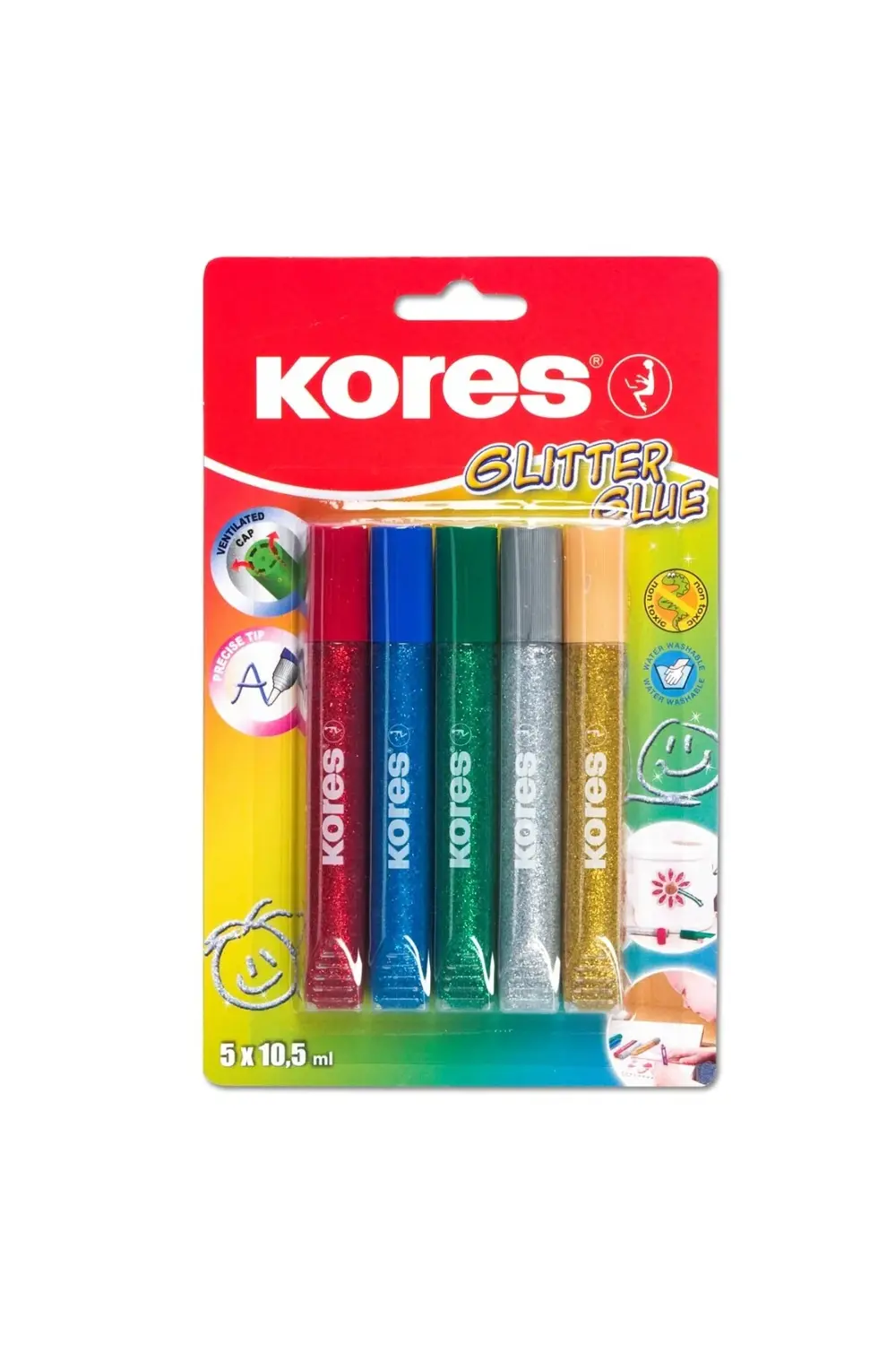 Glitter Glue 5'li Simli Yapıştırıcı