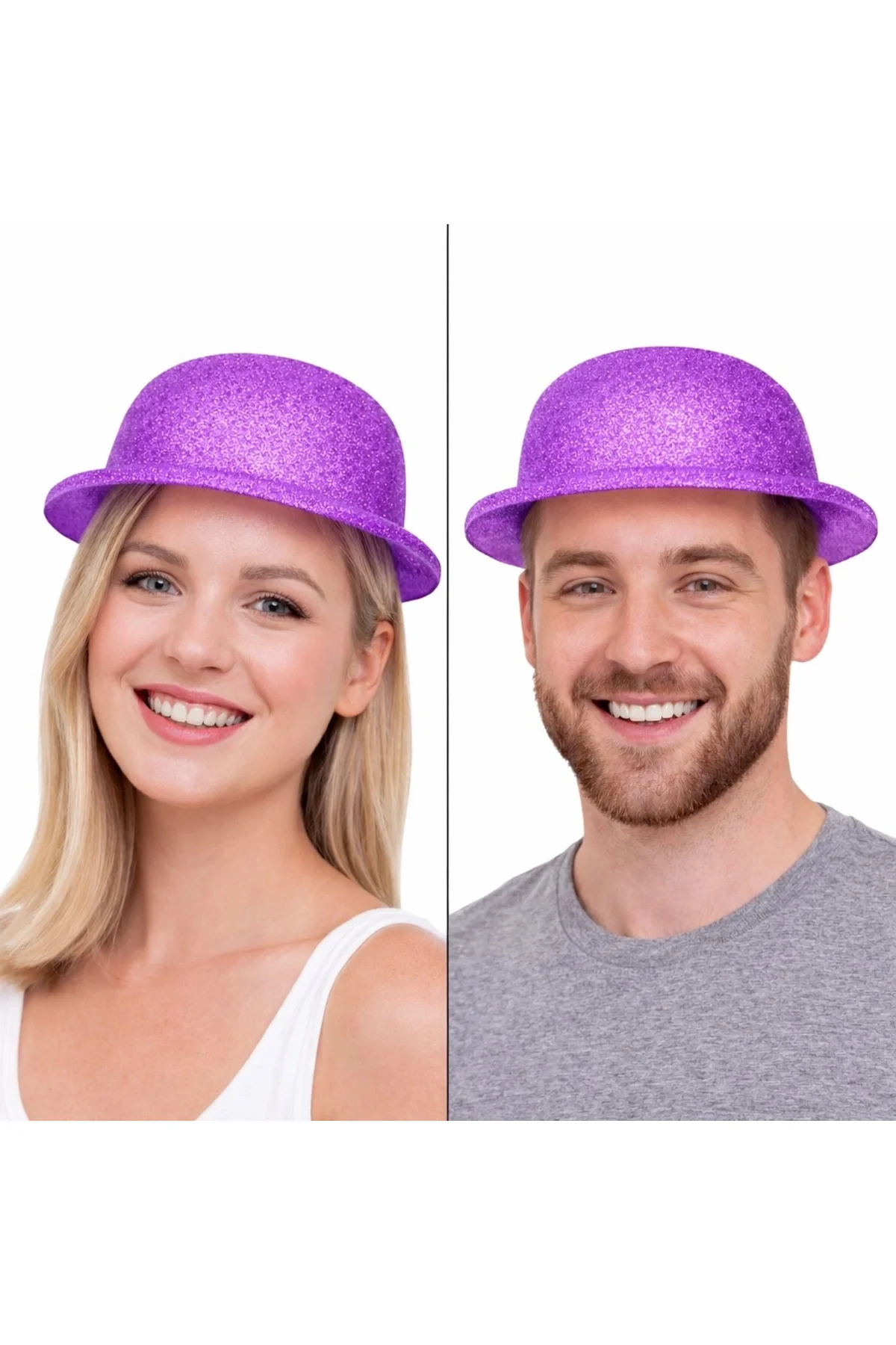 Glitter Simli Melon Şapka 9’lu Set - 9 Renk Parti Ve Kostüm Şapka