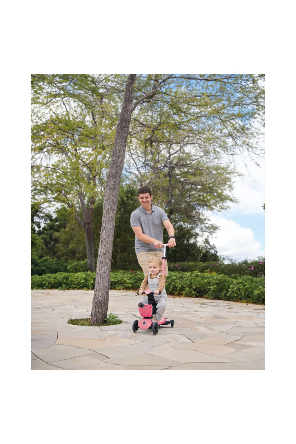 Globber Go Up Baby 360 Işıklı Scooter - Koyu Pastel Pembe