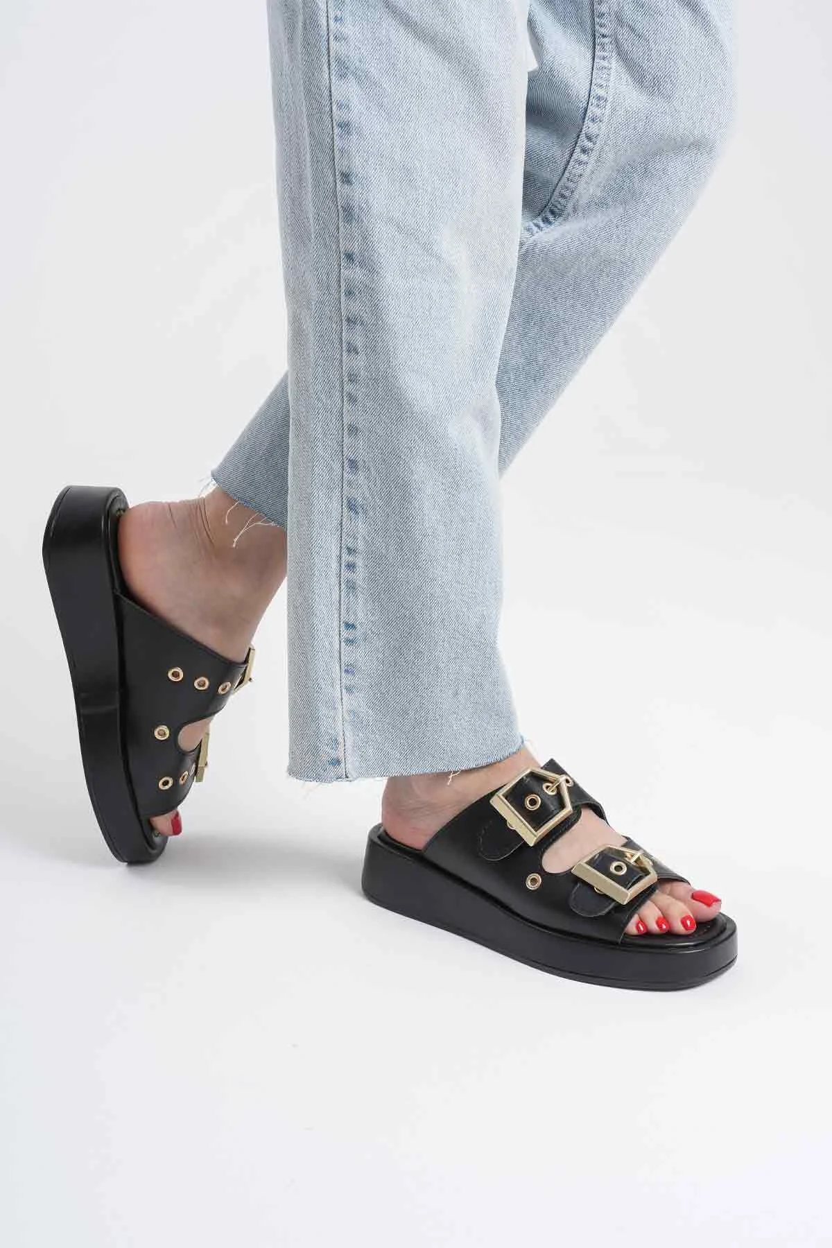 Glos Siyah Cilt Terlik