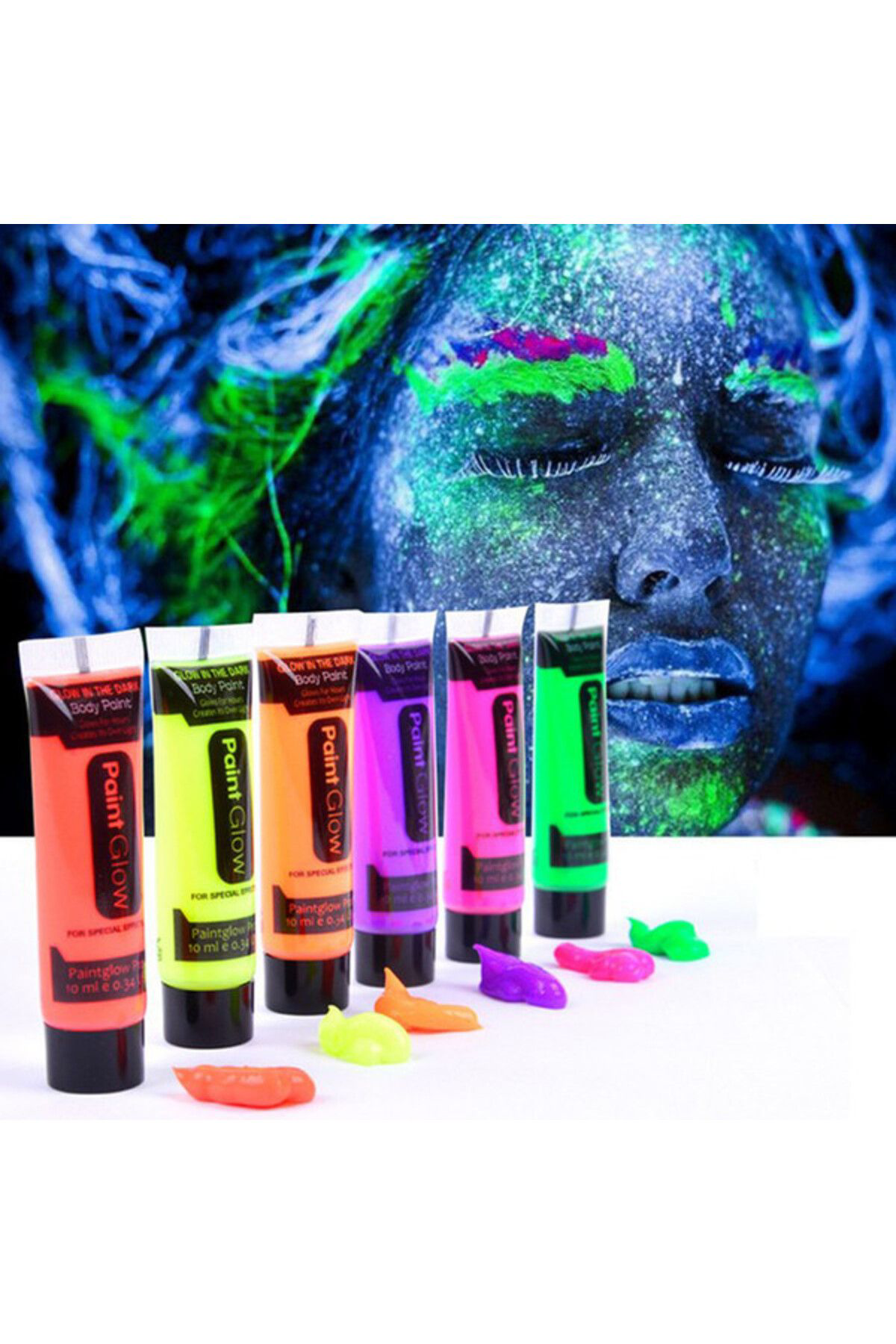 Ok Aksesuar Glow Boya Fosforlu Krem Boya 12 Adet  Go50605571990