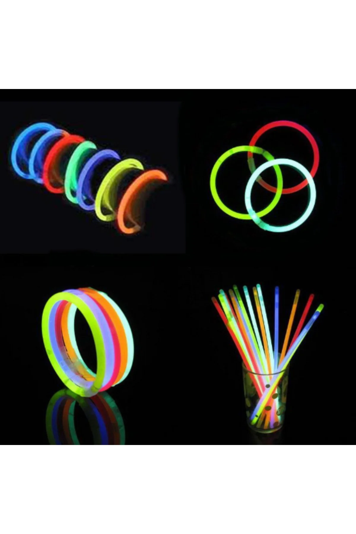 Glow Fosforlu Neon Bileklik 50 Adet GO50604645360 Glow Fosforlu Neon Bileklik 50 Adet GO50604645360