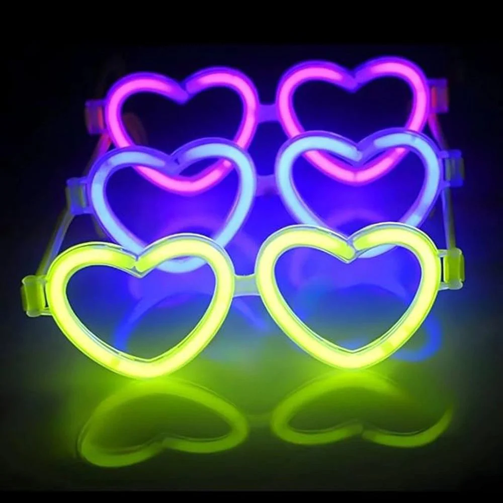 Glow Kalpli Fosforlu Gözlük 6'lı Set – Neon Parti & Festival Aksesuarı Fiyatı, Yorumları ve Özellikleri
