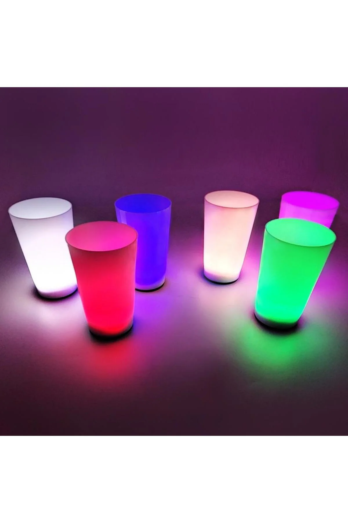 Glow Partisi Bardakları 6 Renk 6 Adet 1.5 oz