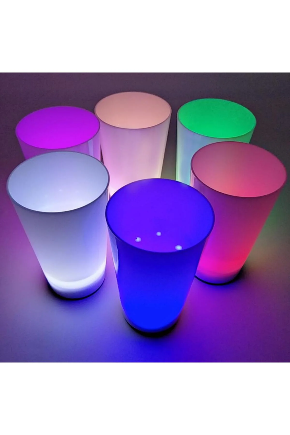 Glow Partisi Bardakları 6 Renk 6 Adet 1.5 oz