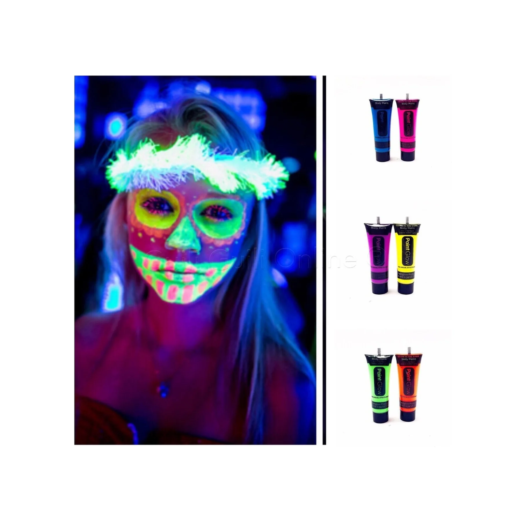 Glow Stick Boya Fosforlu Krem Boya 12 Adet