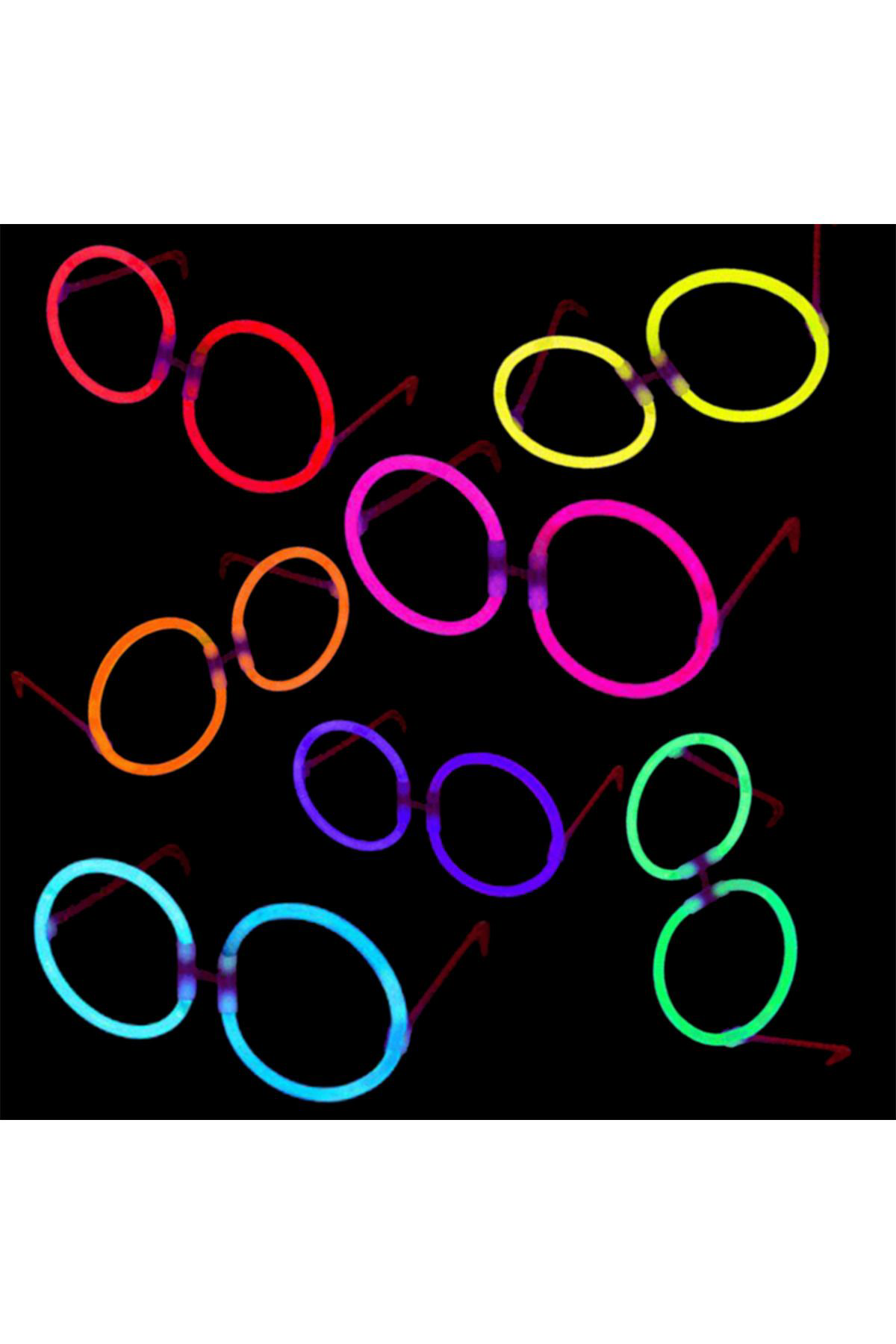 Ok Aksesuar Glow Stick Parti Gözlüğü Glow Partisi Yuvarlak Şekilli Fosforlu G