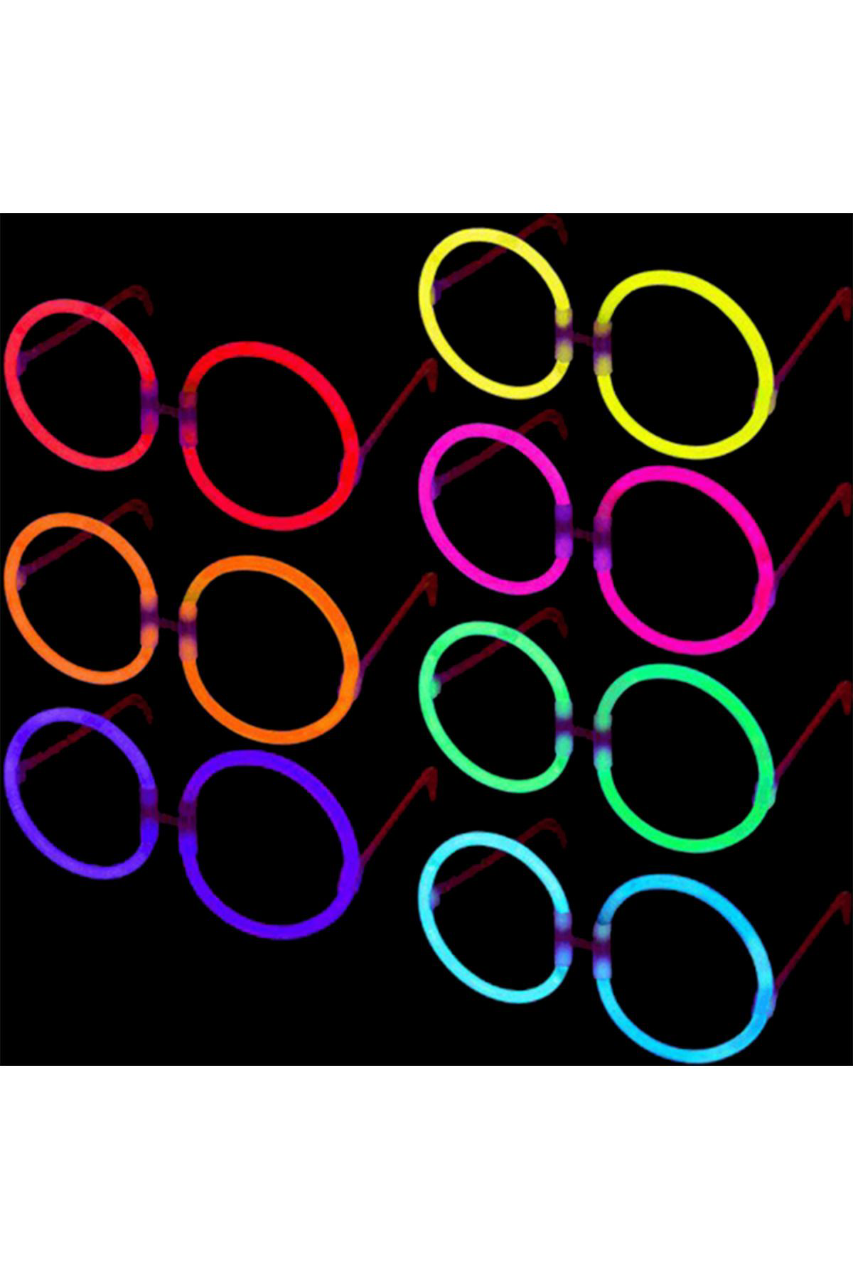 Ok Aksesuar Glow Stick Parti Gözlüğü Glow Partisi Yuvarlak Şekilli Fosforlu G