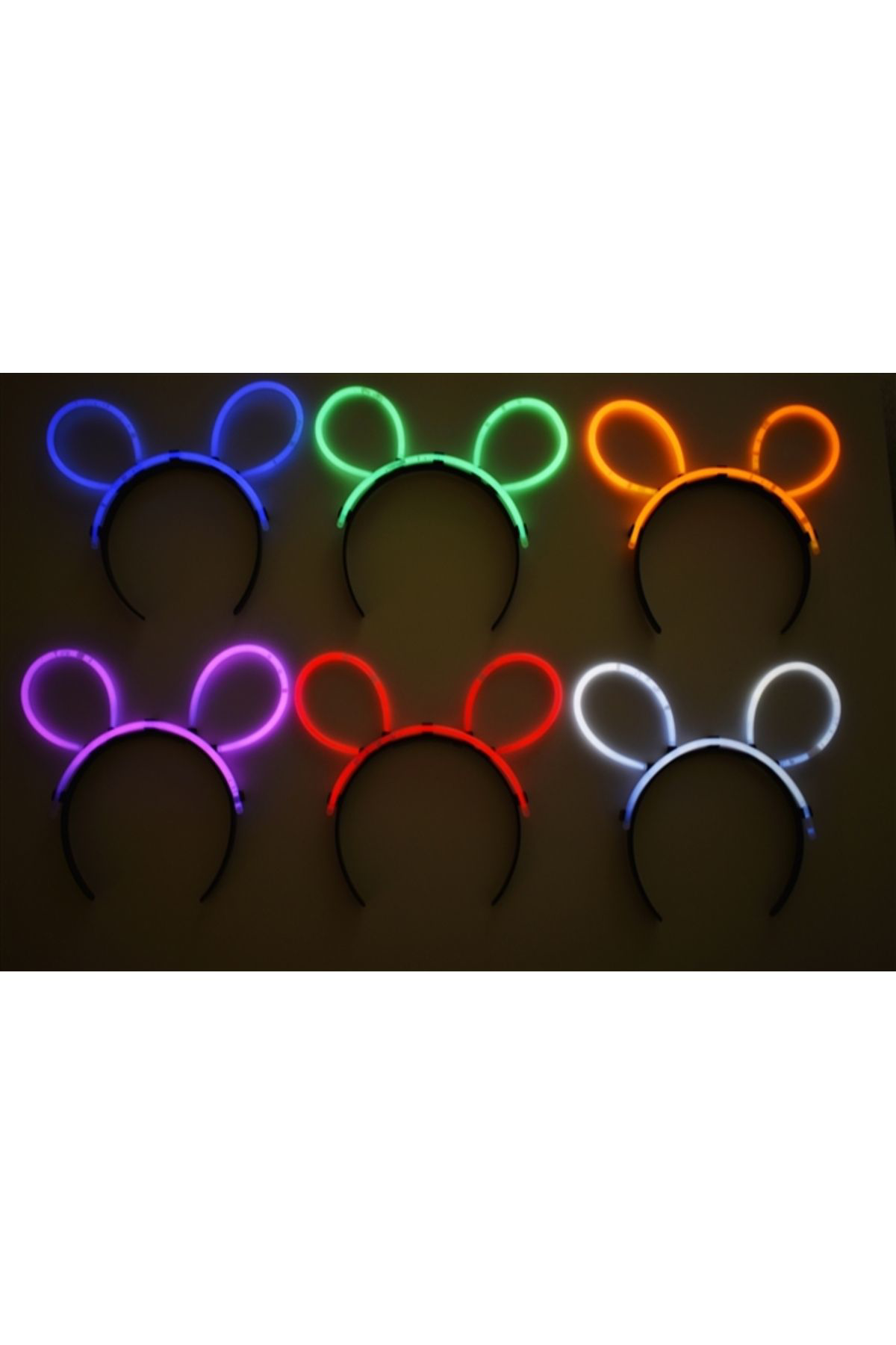 Ok Aksesuar Glow Taç Fosforlu Taç Karışık Renk 12 Adet  Go50607699960