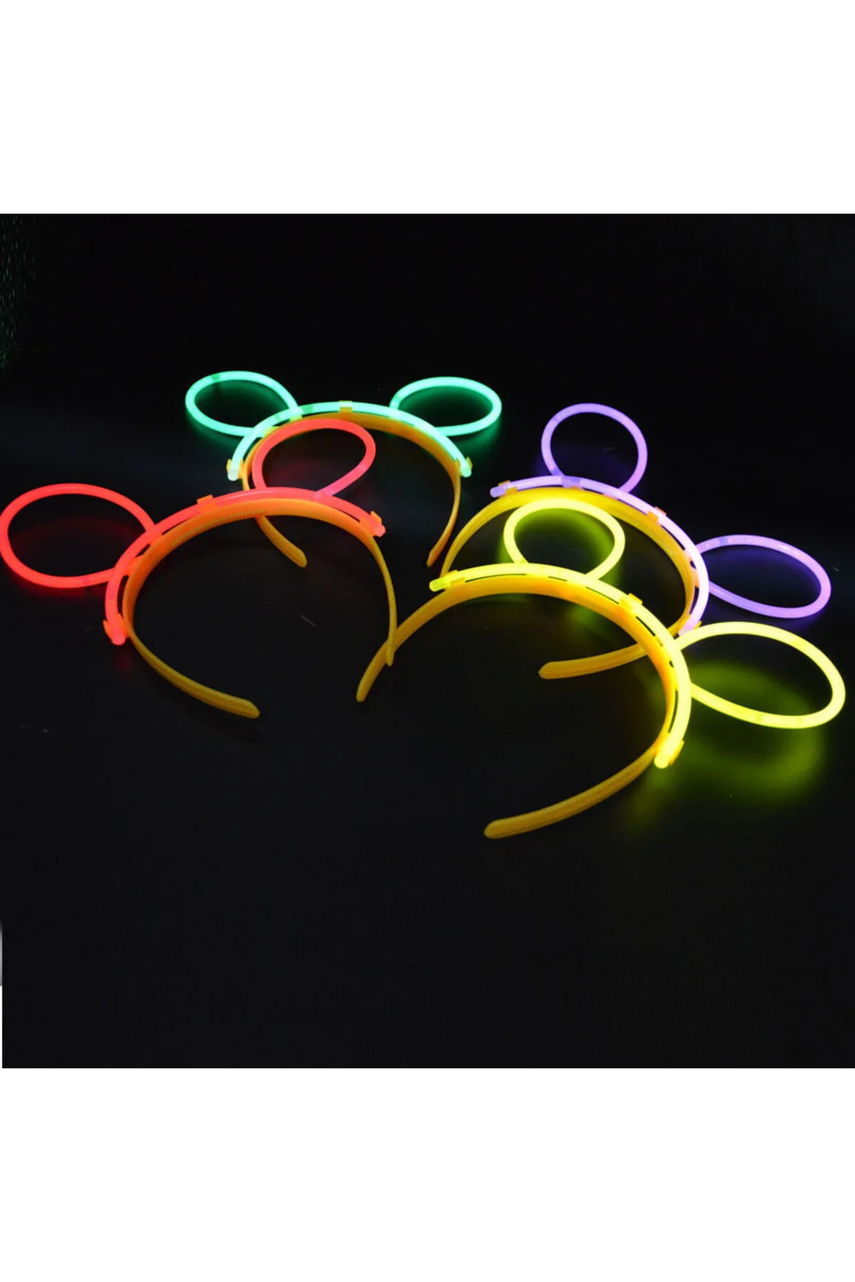 Glow Taç Fosforlu Taç Karışık Renk 12 Adet  GO50607699960