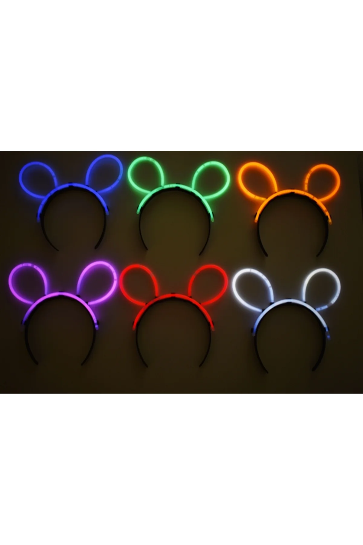 Glow Taç Fosforlu Taç Karışık Renk 12 Adet  GO50607699960