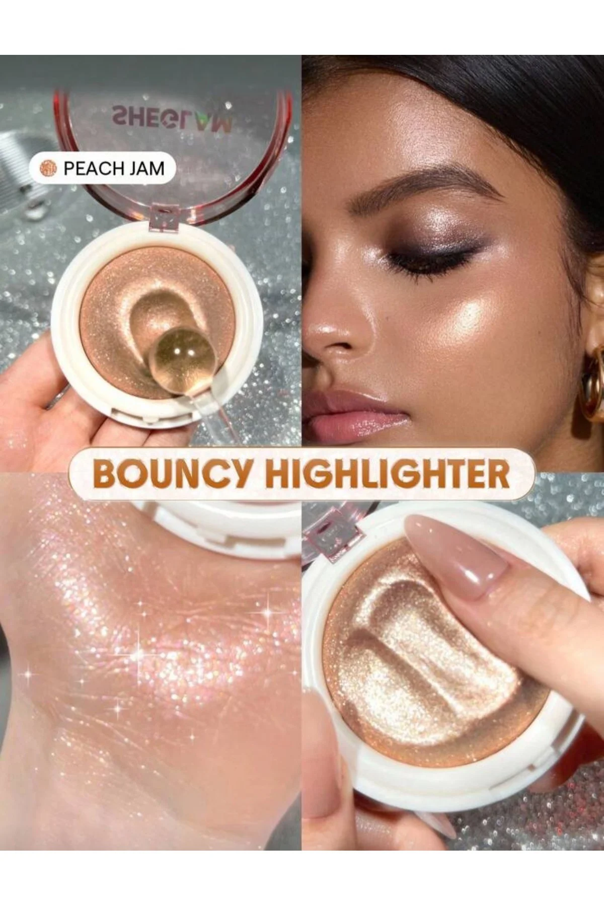 Glowchi Bouncy Highlighter-PEACH JAM