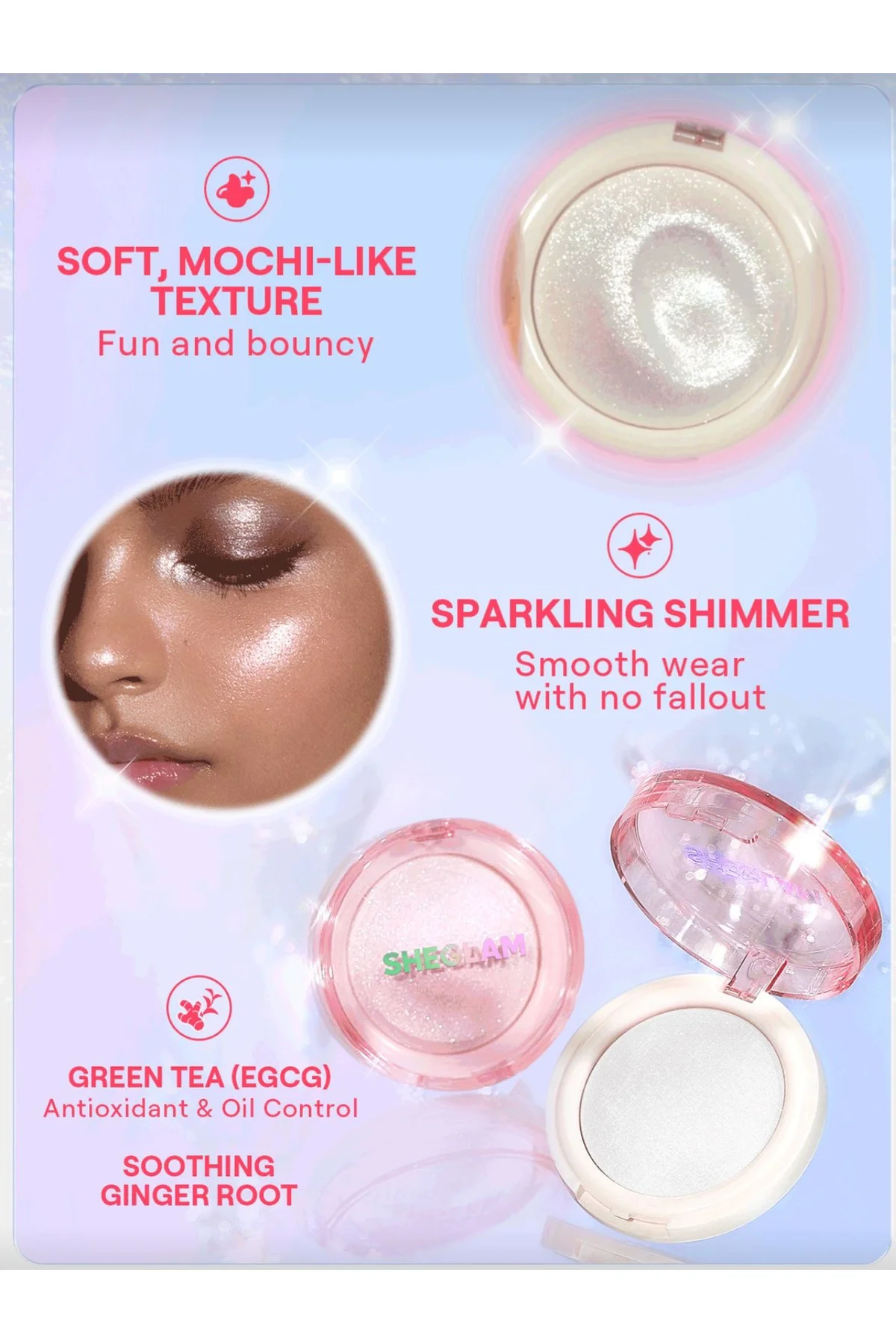 Glowchi Bouncy Highlighter-PEACH JAM