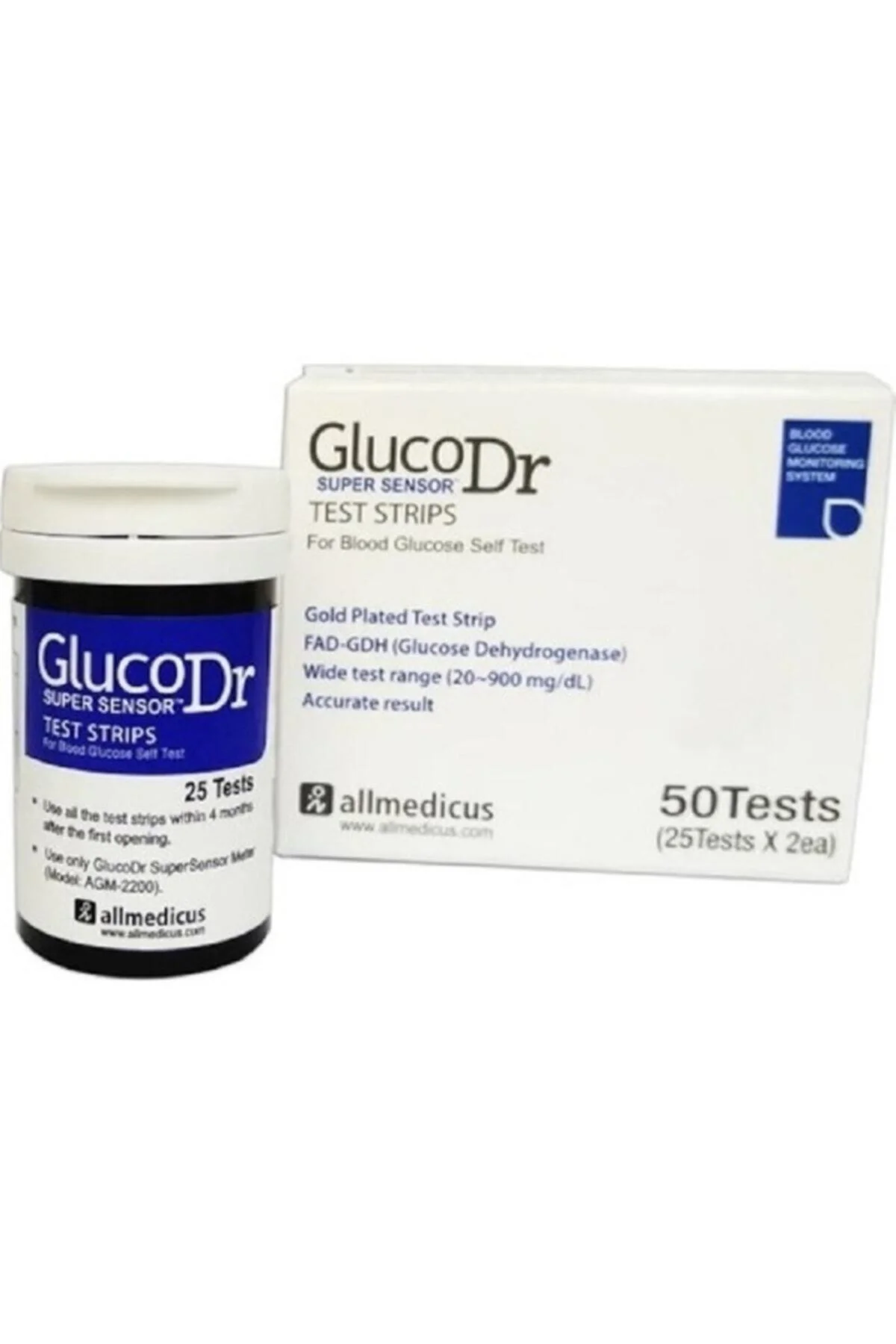 Gluco Dr Şeker Cihazı 50 Adet Şeker Çubuğu Şeker Stribi Glucodr Süper Sensör Glucocihaz